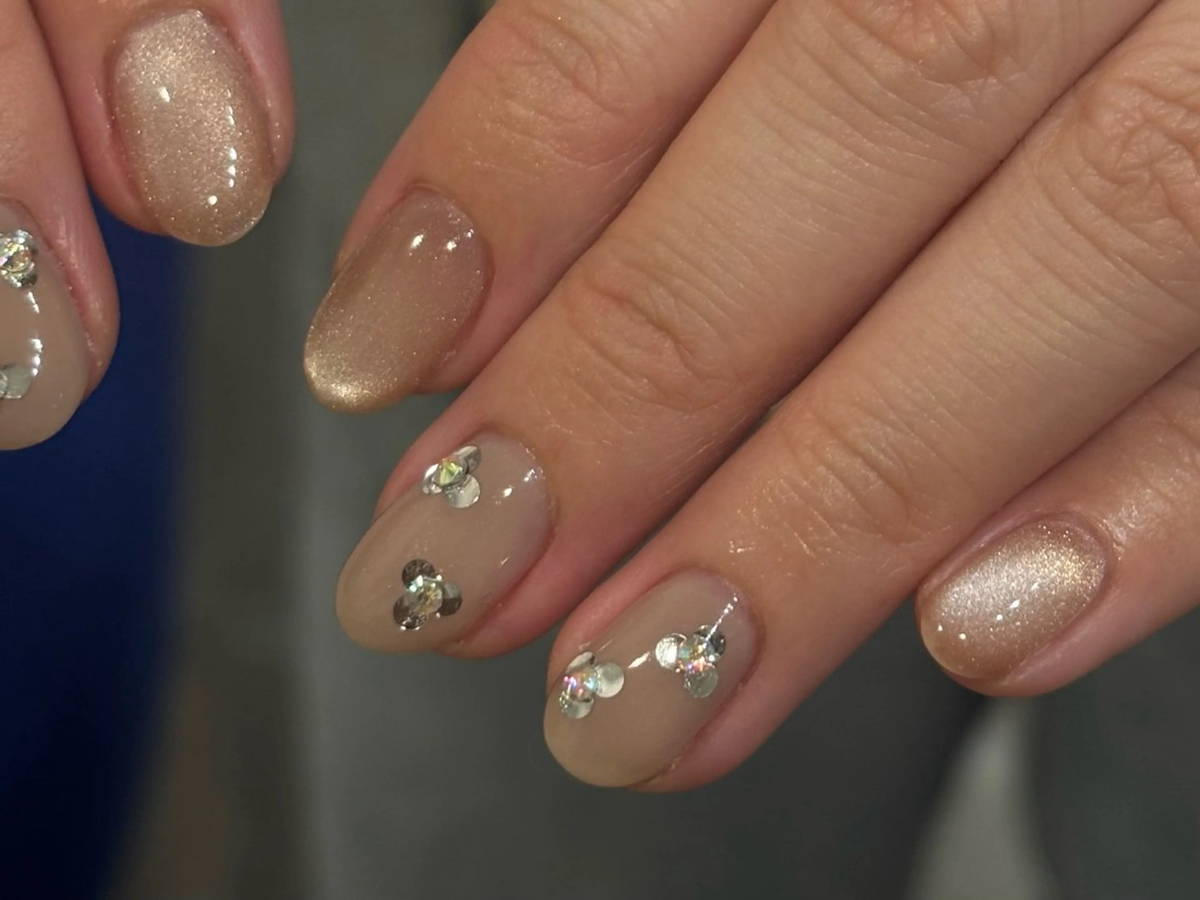 ネイル ハンドネイル 0203ムニムサン 💙Honokaのネイルデザイン