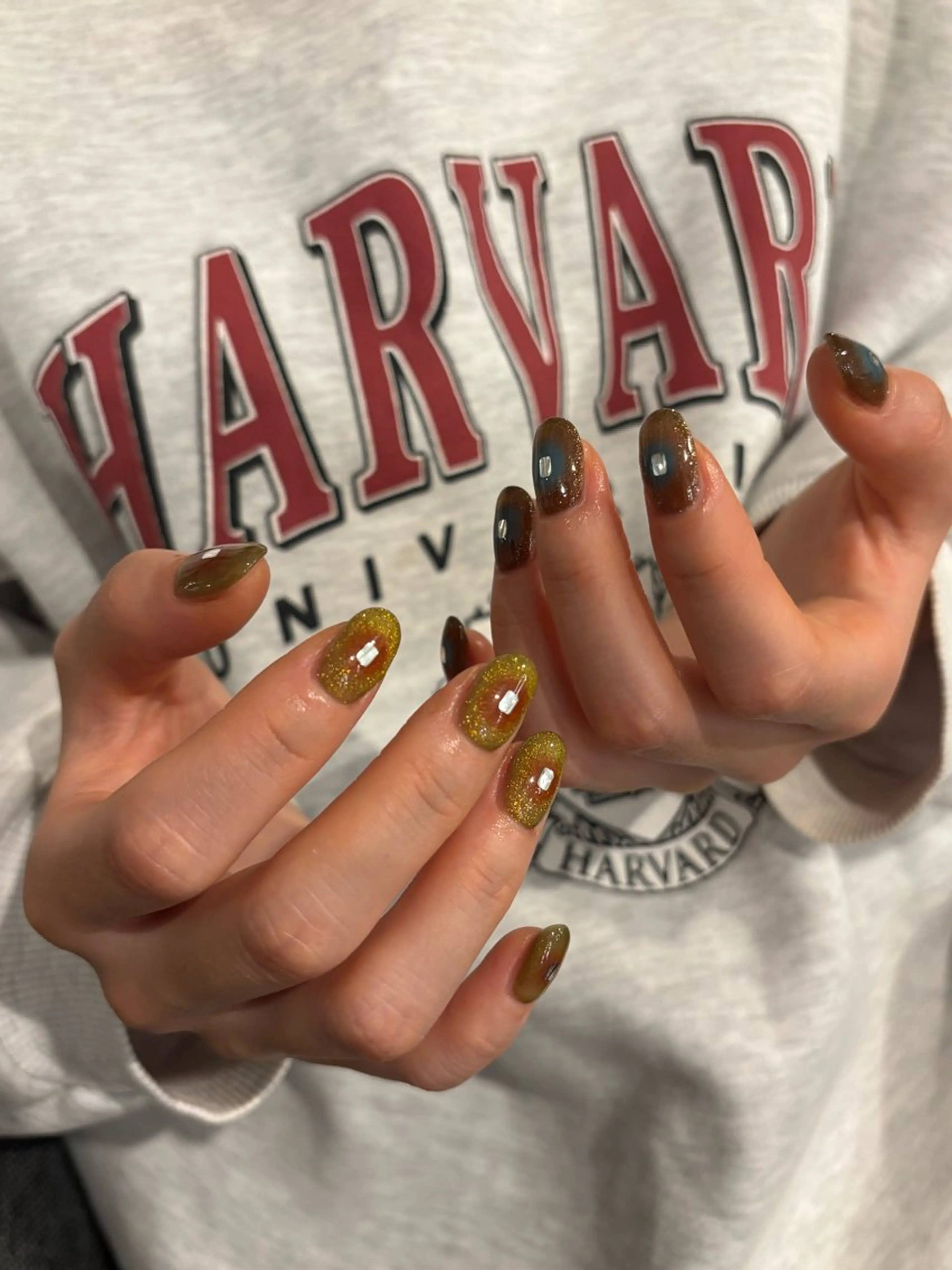 ネイル ジェルネイル マグネットネイル 持ち込み ニュアンスネイル パラジェル ハンドネイル ikoi Raraのネイルデザイン