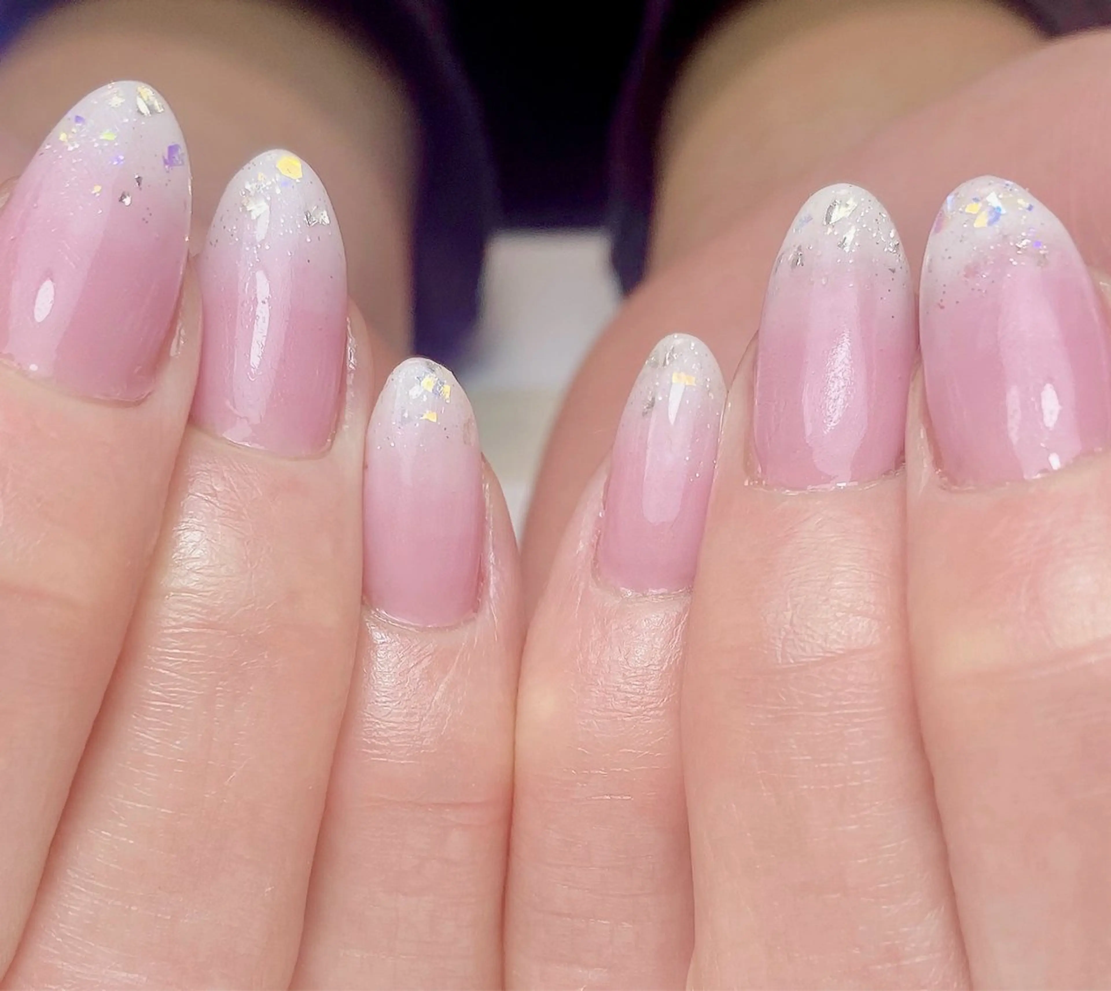 ネイル ラメ(グリッター) ラメグラデーション 持ち込み ハンドネイル Nail Salon K 🧸美爪育成のネイルデザイン