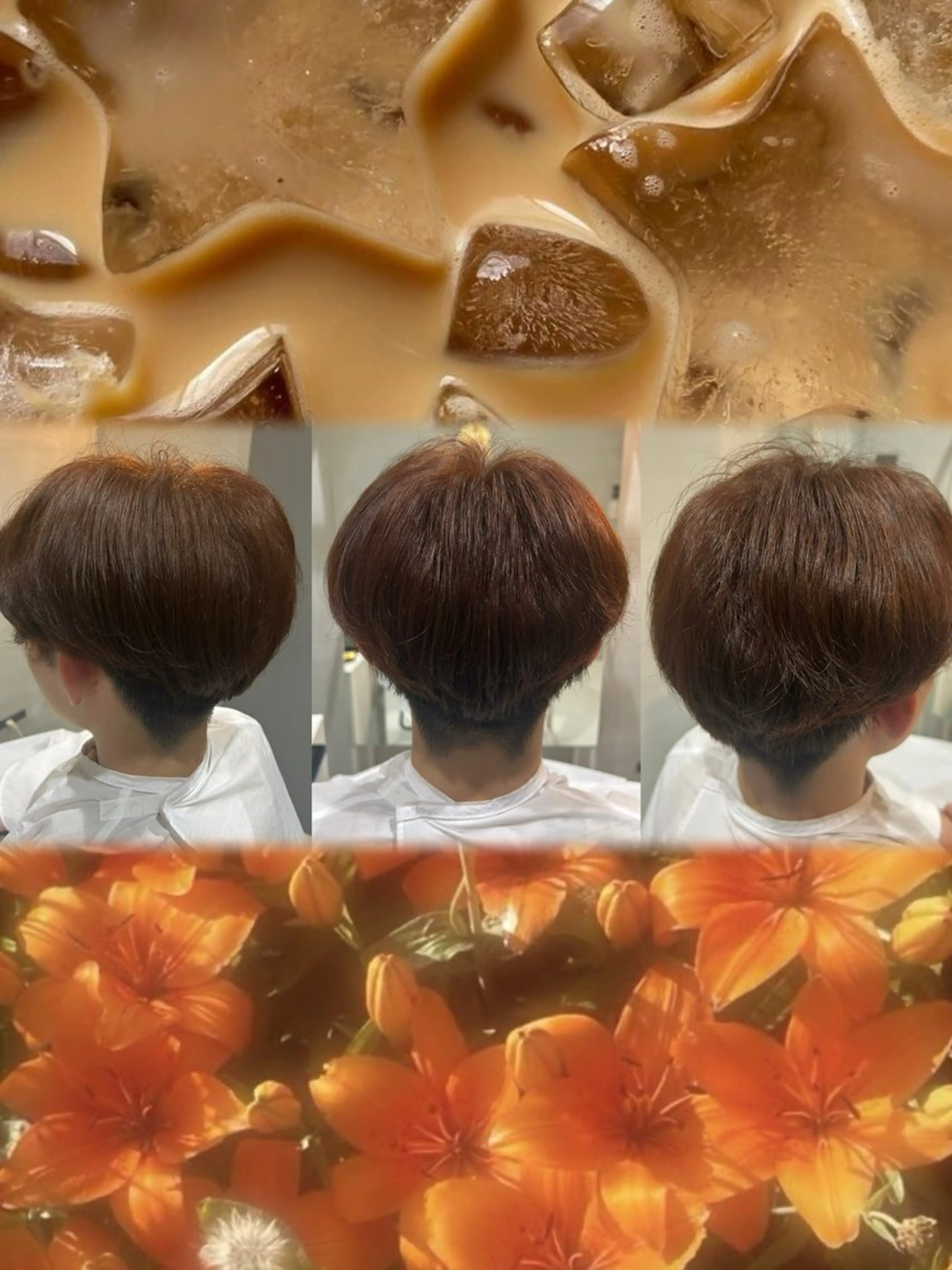 ショート カラー メンズ ブラウンカラー オレンジ オレンジブラウン ヘアカラー 透明感カラー/暗髪/ ブリーチ/reinaのヘアスタイル