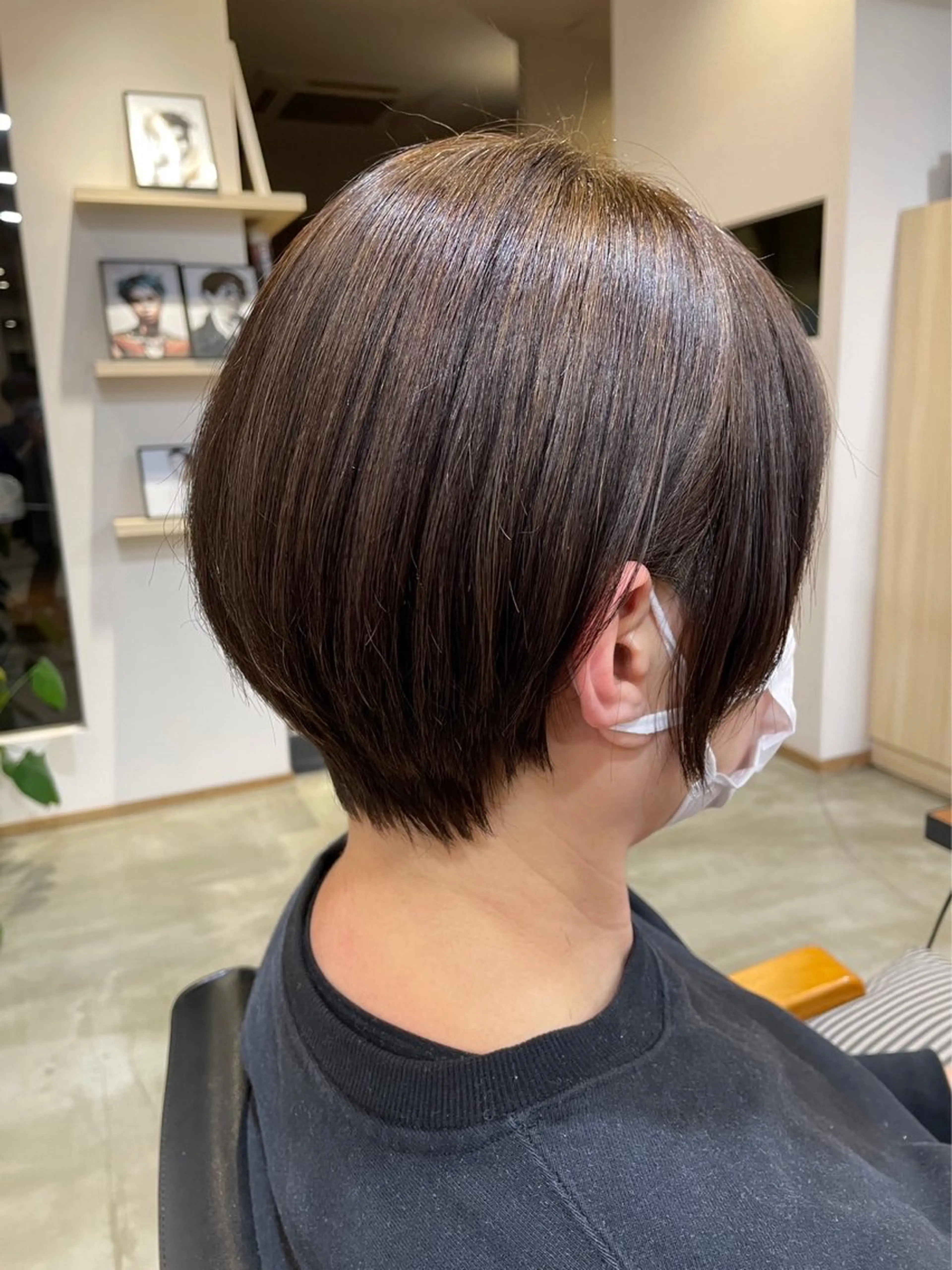 ショート ブリーチなし透明感 カラー✨山仲絢圭のヘアスタイル