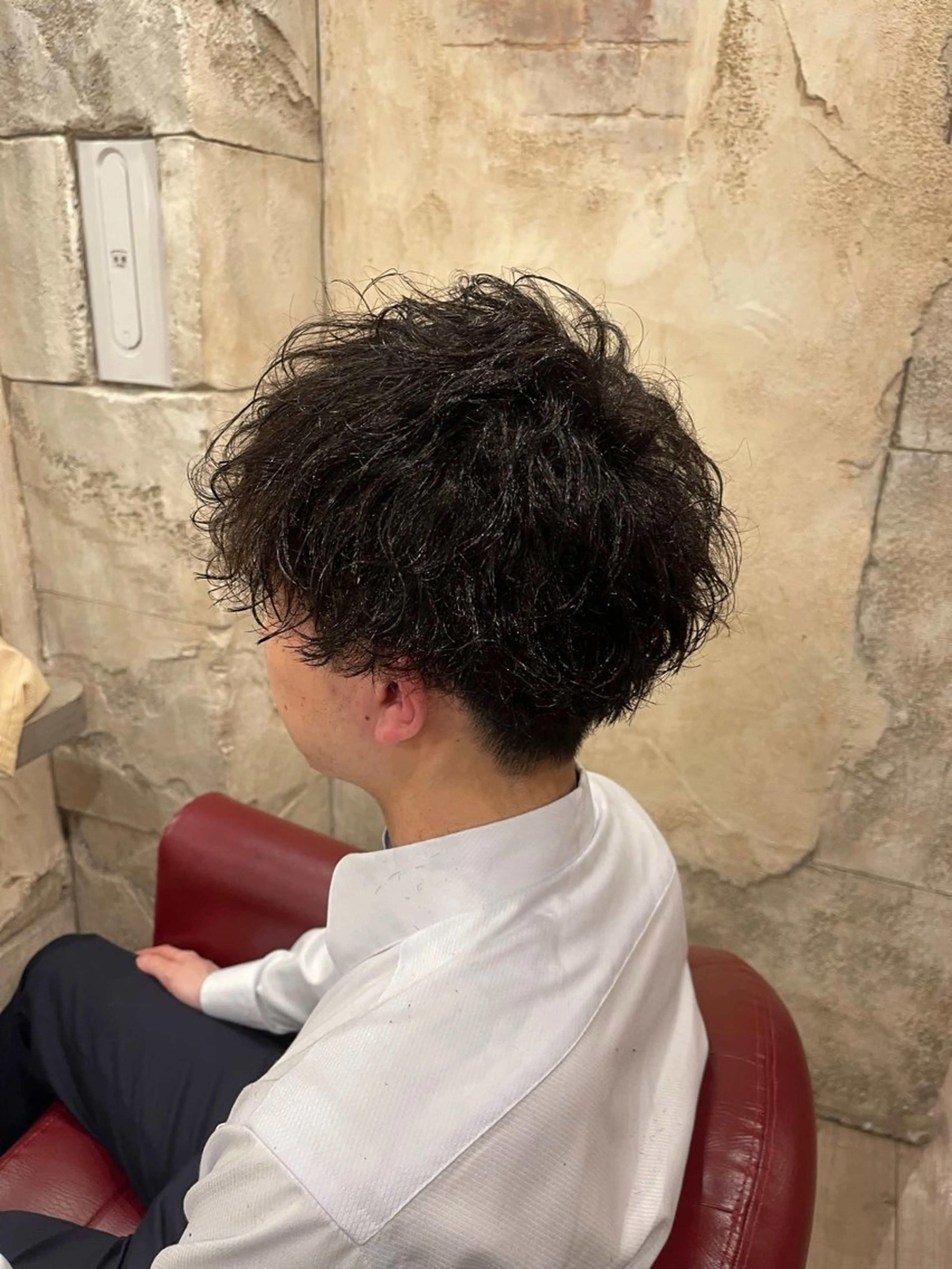 ショート パーマ メンズ マッシュ カット パーマ トリートメント ショート/ボブ アンドウ☺︎のヘアスタイル