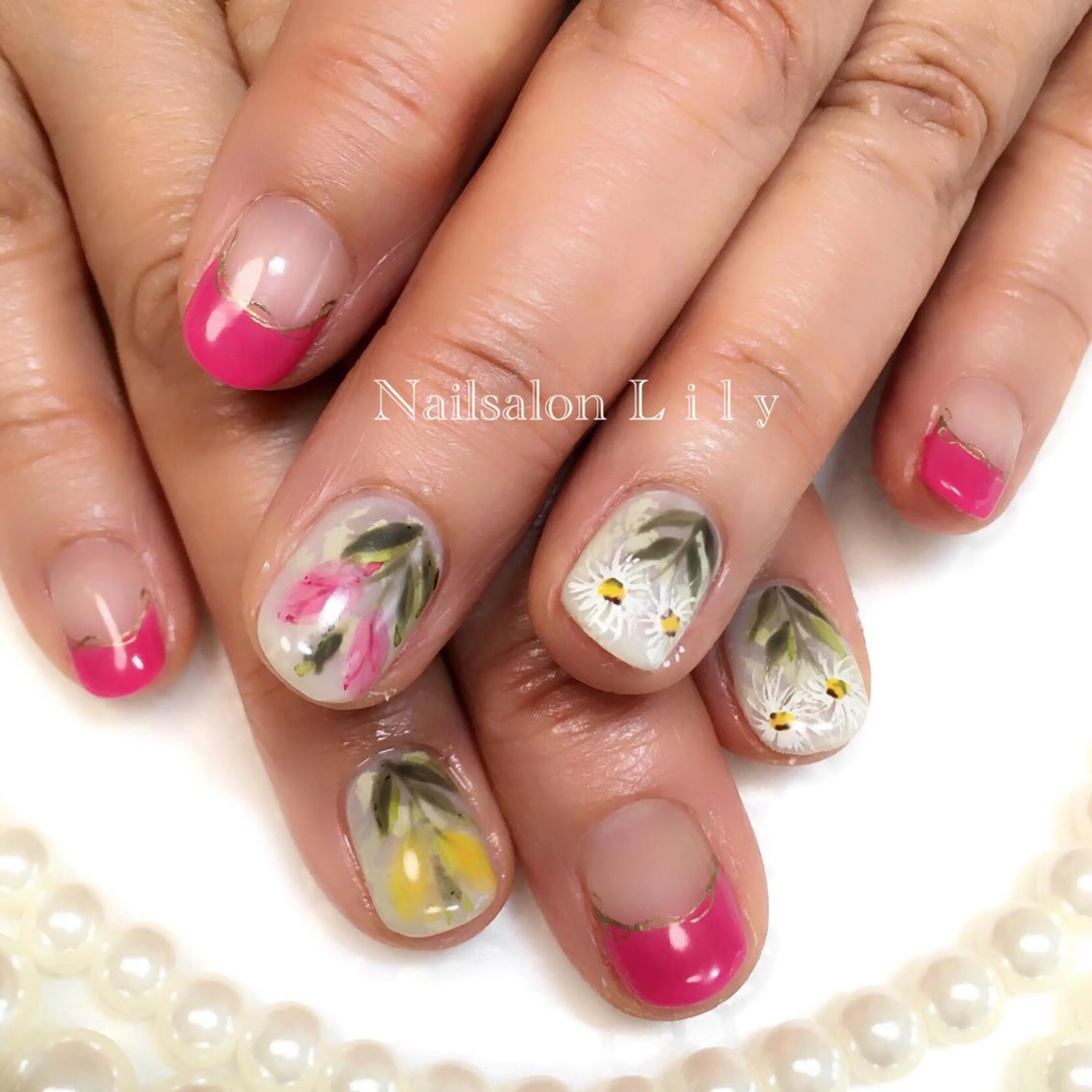 ネイル 春ネイル Nailsalon Lilyのネイルデザイン