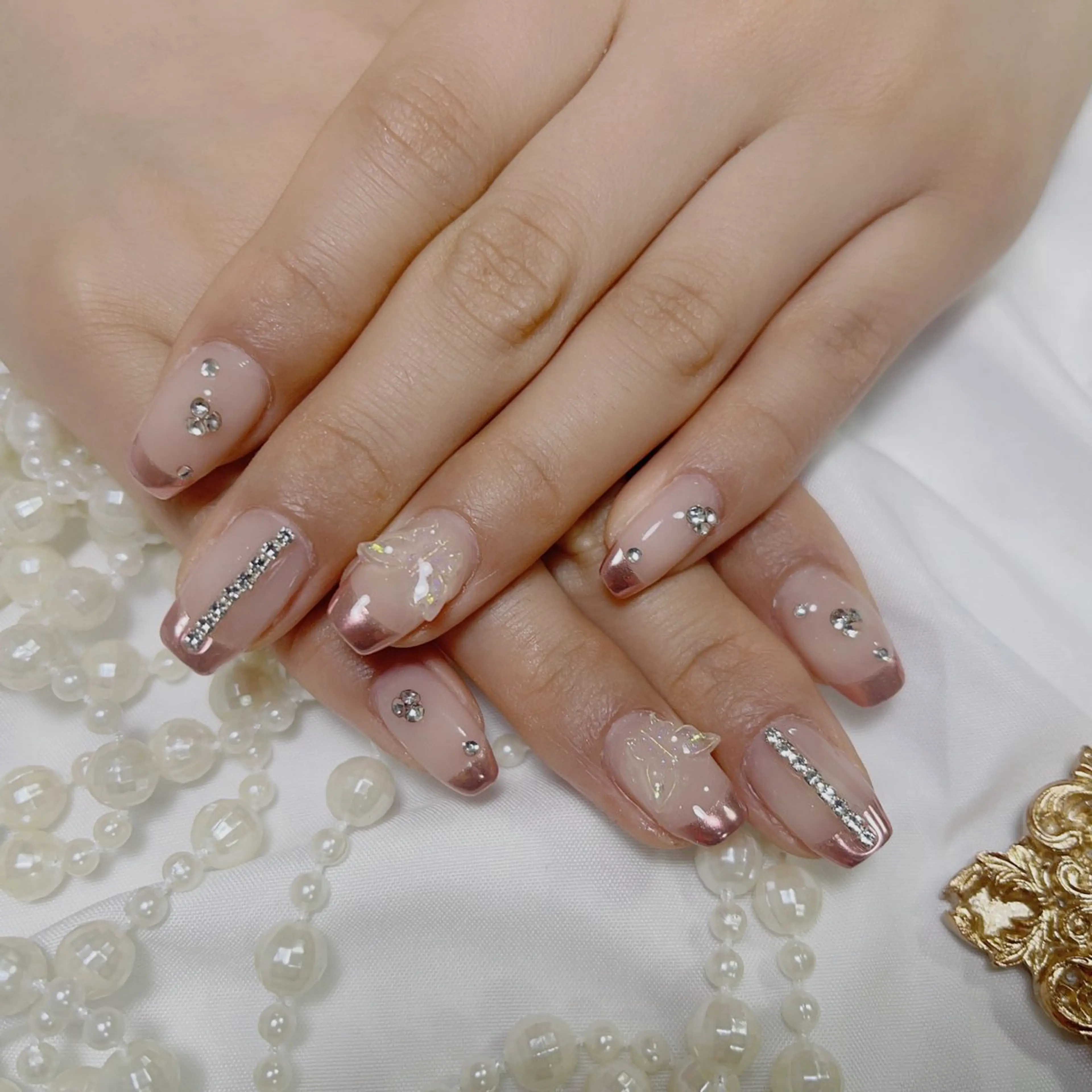 ネイル アートネイル フレンチネイル ジェルネイル グラデーション 韓国ネイル ハンドネイル 💕鈴木ユリ パラジェル/オフ無料のネイルデザイン