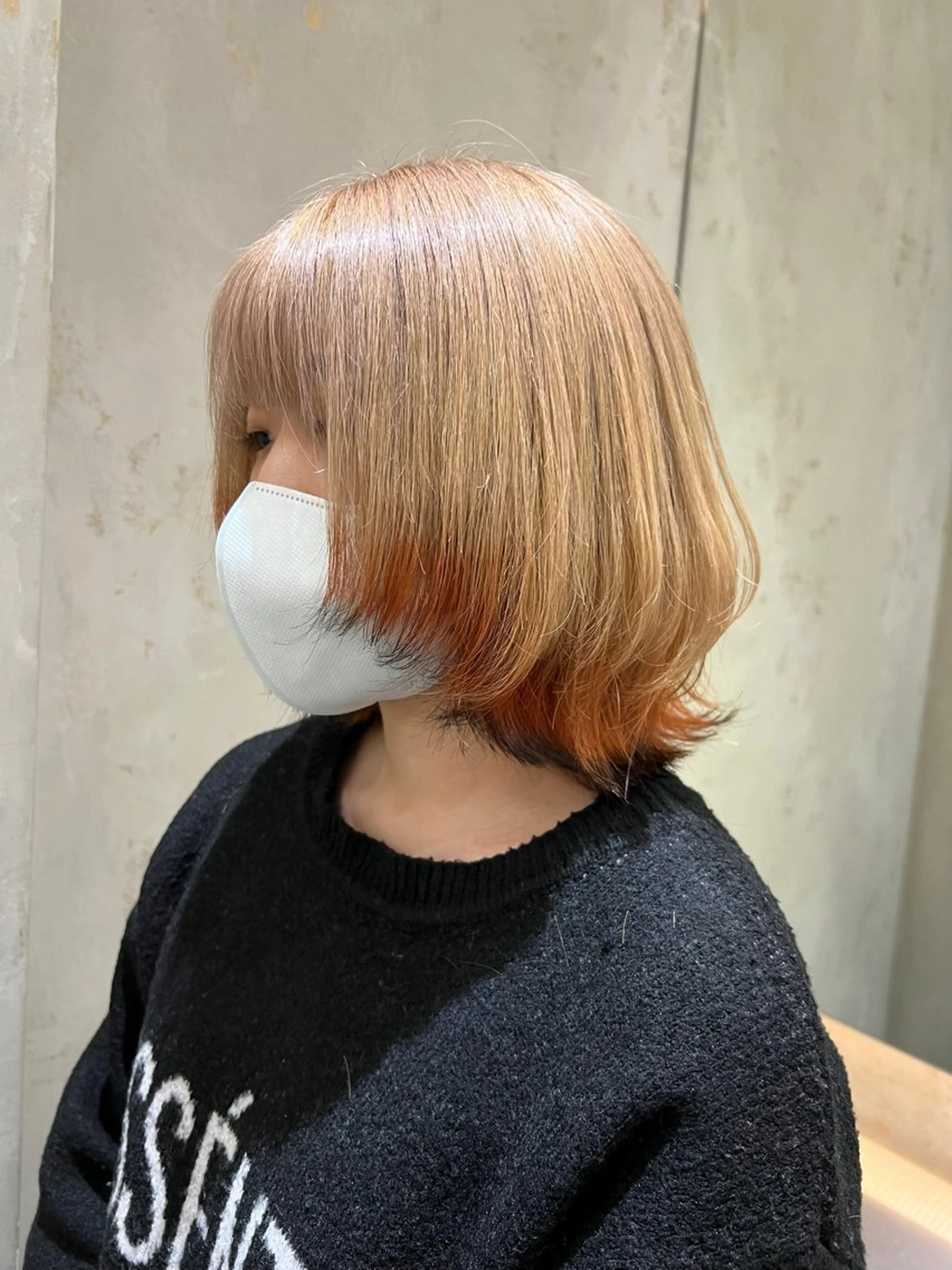 ミディアム カラー 髪質改善/ボブ/ ハイトーン❣️yuiのヘアスタイル