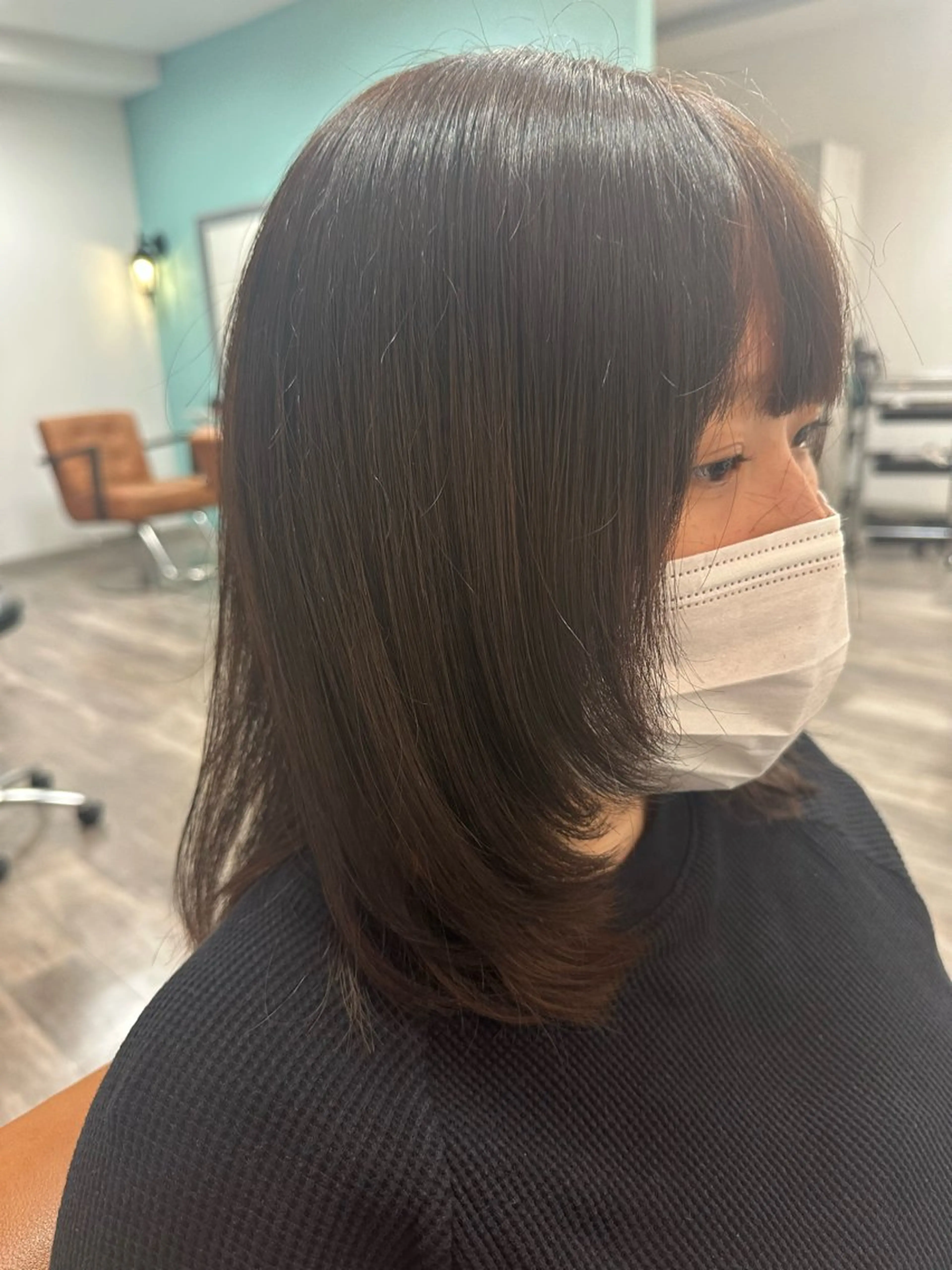 ミディアム レイヤーカット Gen【金山美容師】 Ange hairのヘアスタイル