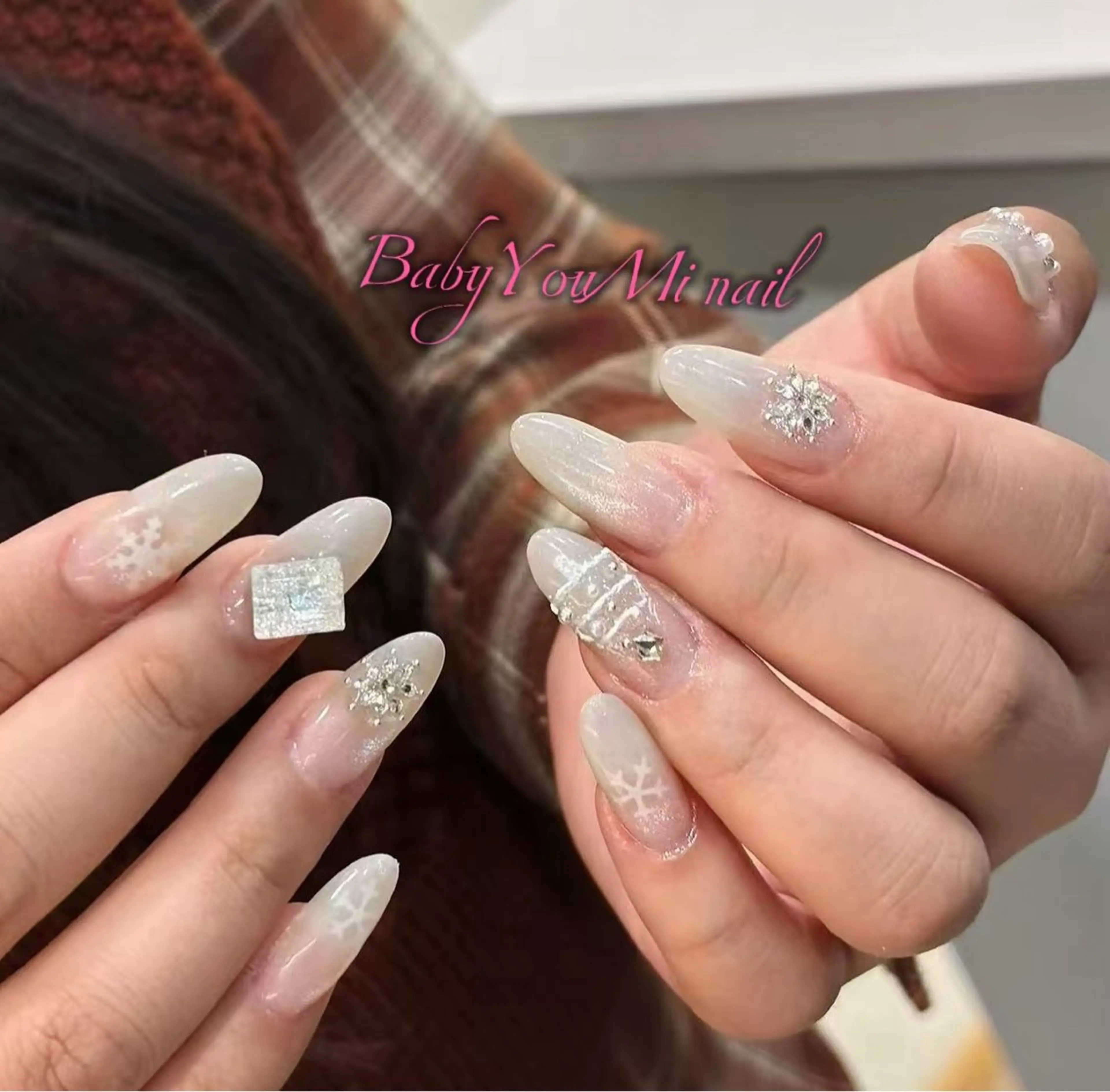 ネイル オーロラネイル 成人式 フットネイル フレンチネイル ジェルネイル ハンドネイル BabyYouMi nailのネイルデザイン