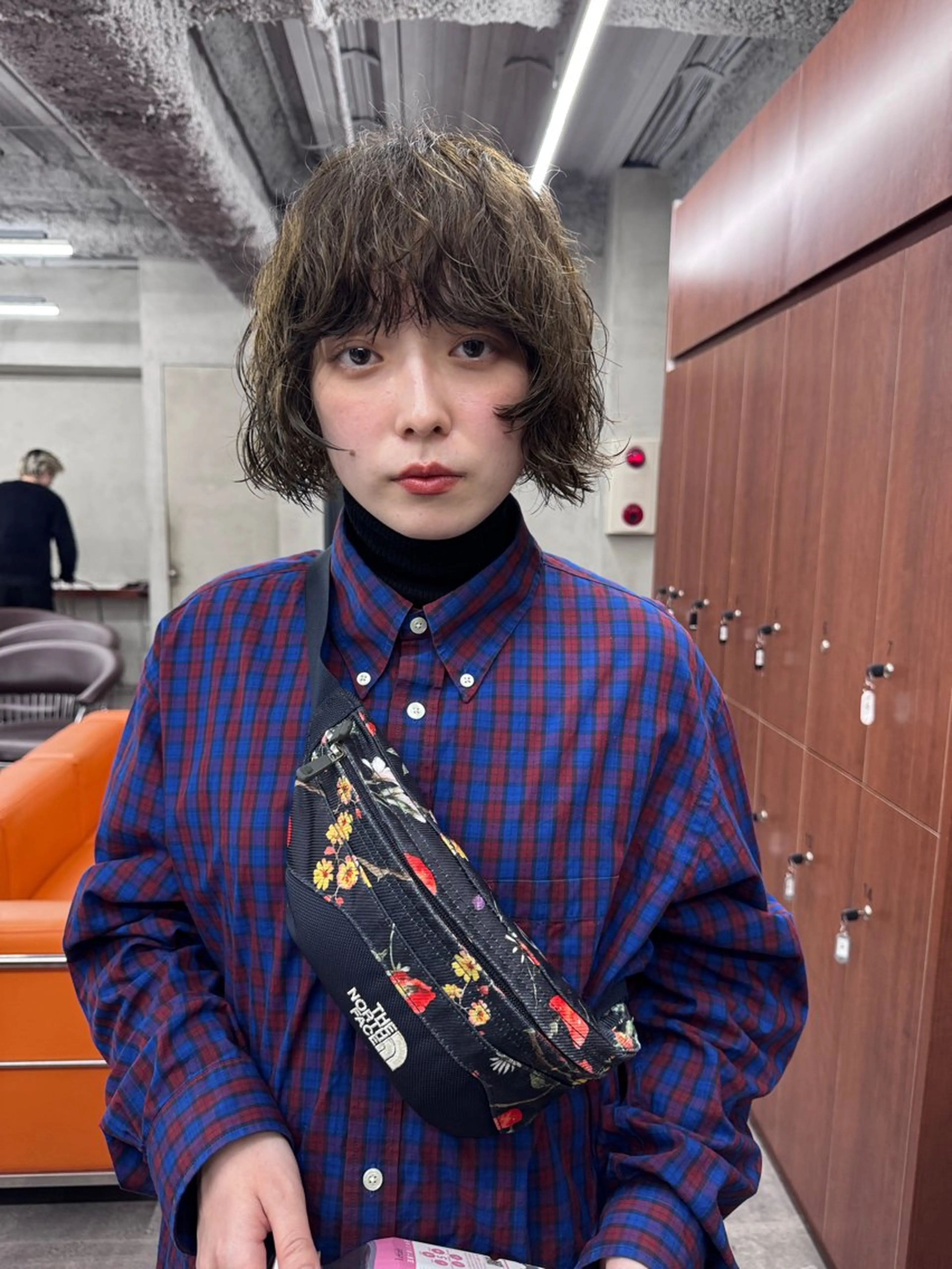 ミディアム カラー パーマ カット ヘアカラー パーマ トリートメント カラー/パーマ/ 鎌田健/渋谷のヘアスタイル