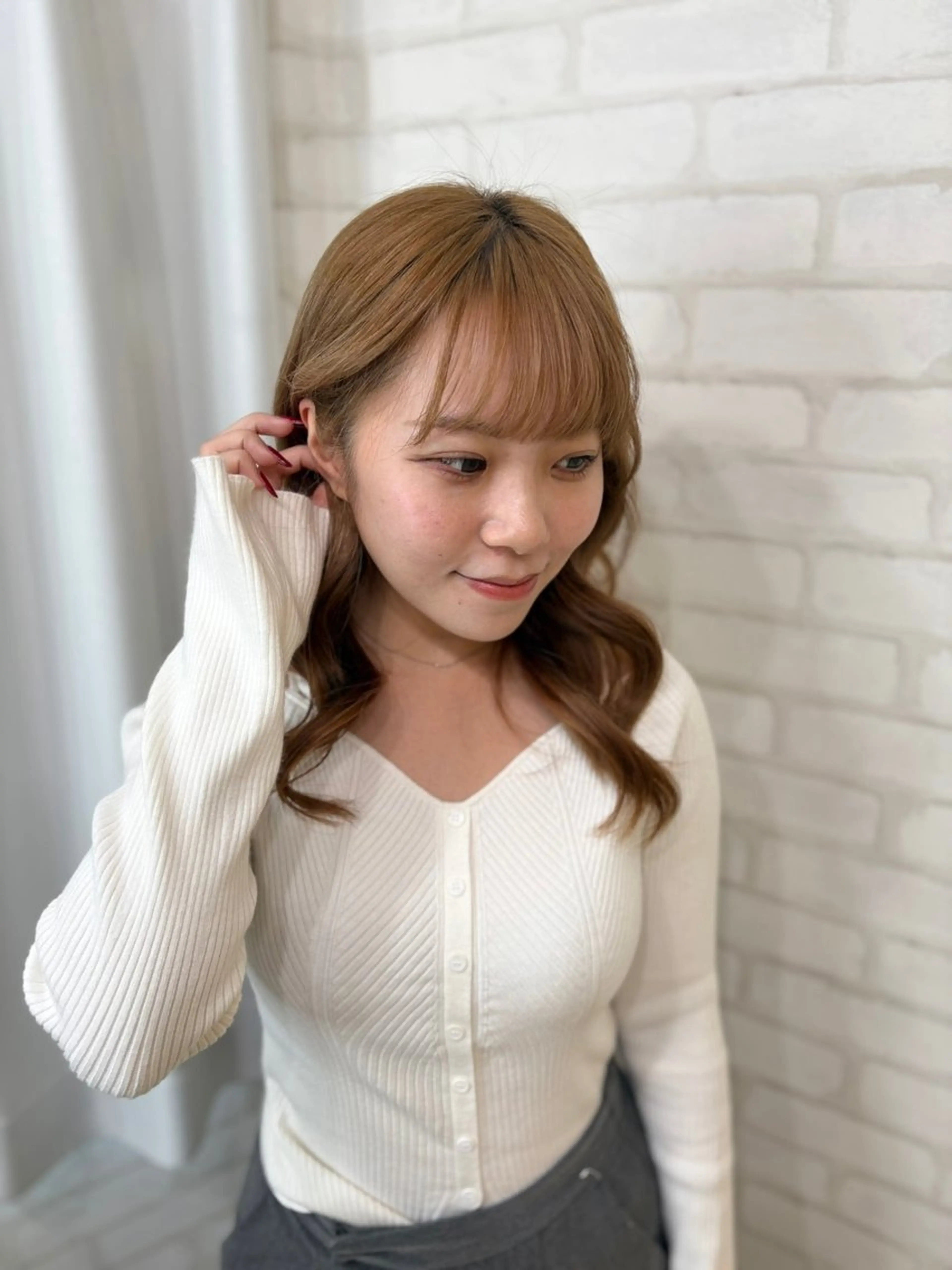 セミロング 髪質改善 トリートメント トリートメント 透明感/韓国風 HIRARIのヘアスタイル