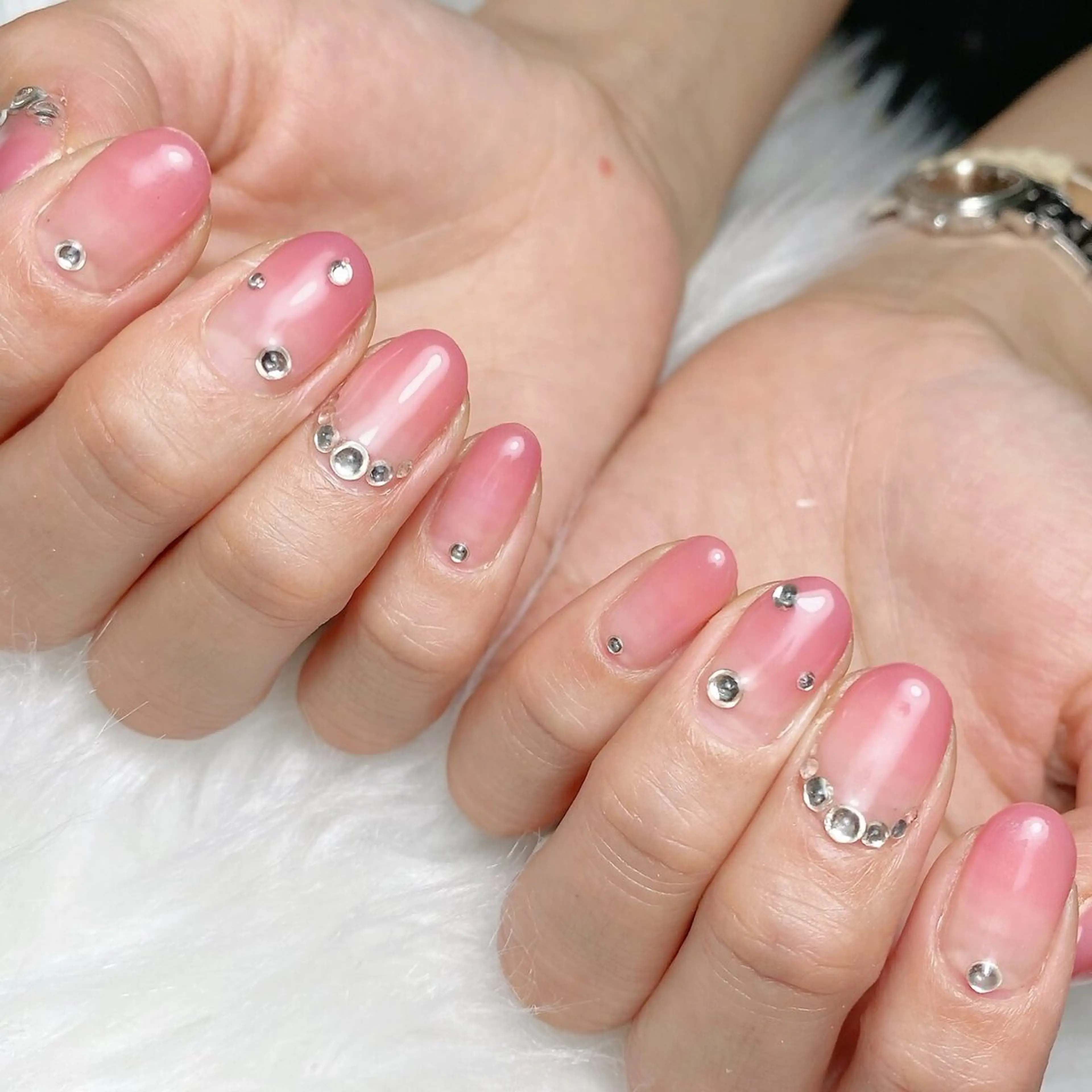 Aコース/ワンカラーorグラデーション+ストーン&ラメアートの写真