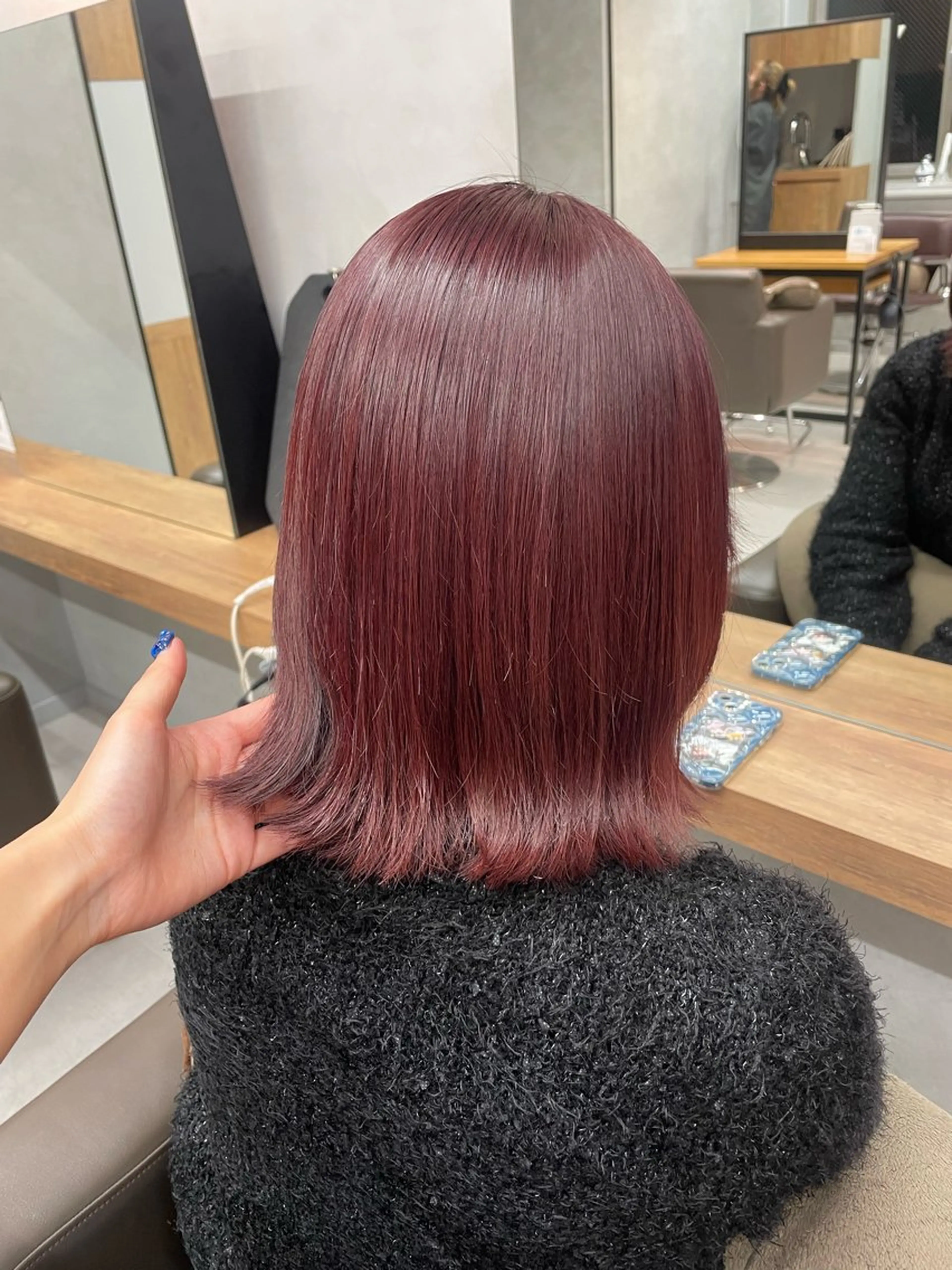 ミディアム カラー カット ヘアカラー ヘッドスパ ヘアセット 暖色レイヤー 🥀REIRIのヘアスタイル