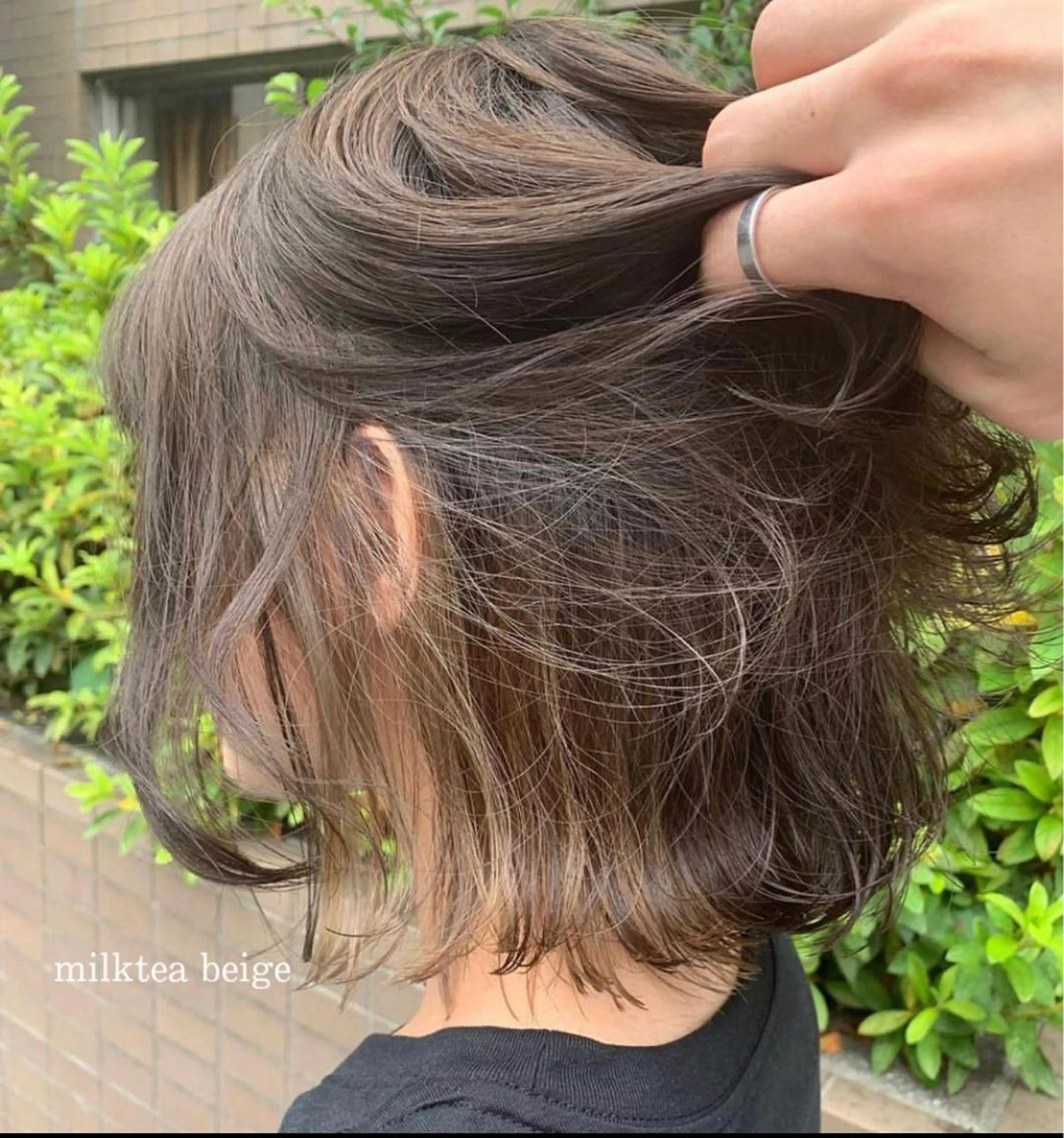 ショート カラー ベージュカラー ブリーチ ケアブリーチ インナーカラー ミルクティーベージュ 🌈re-room EIKI🇰🇷のヘアスタイル