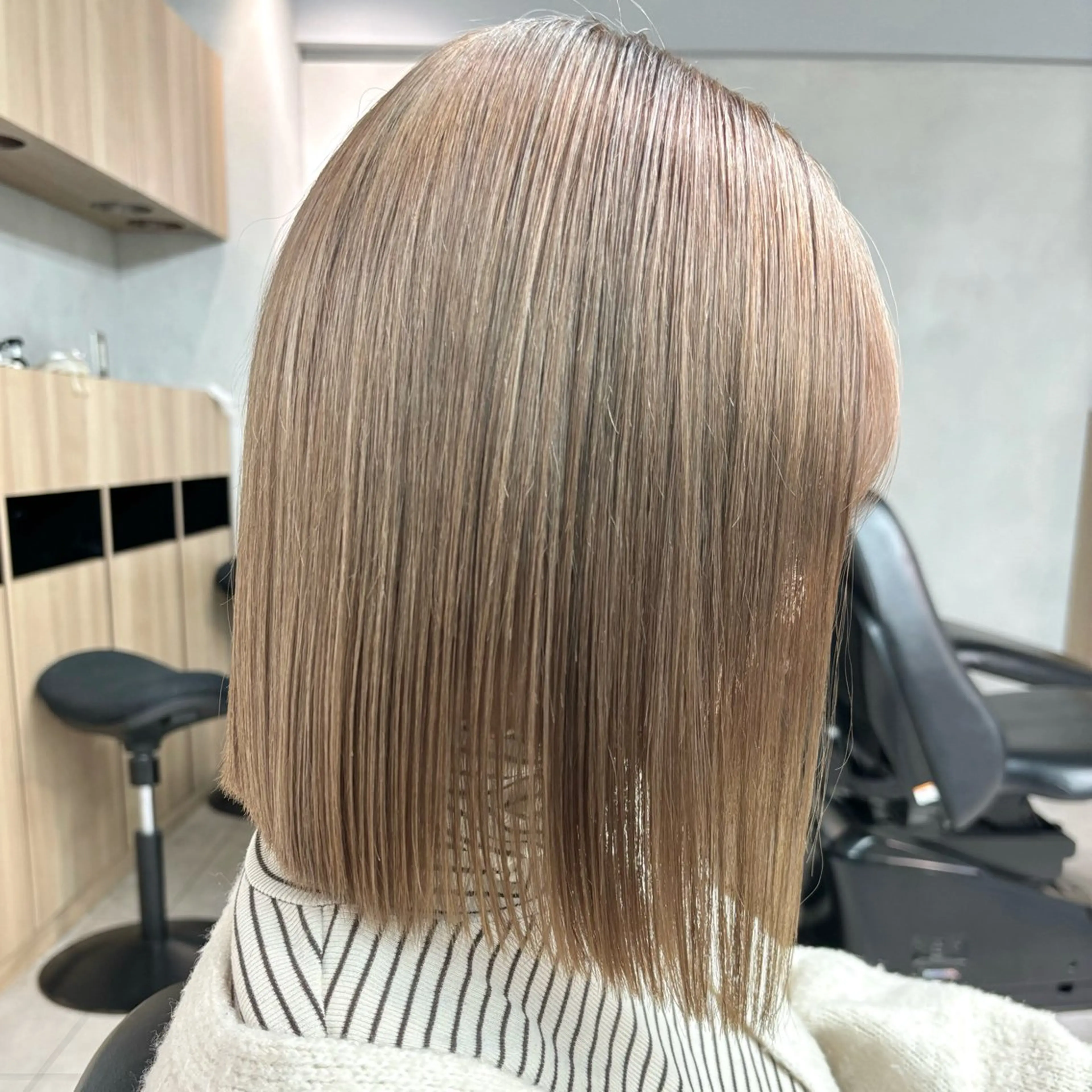 ミディアム カット ヘアカラー トリートメント ボブ/透明感カラー/ 似合わせ🌿高田知那のヘアスタイル