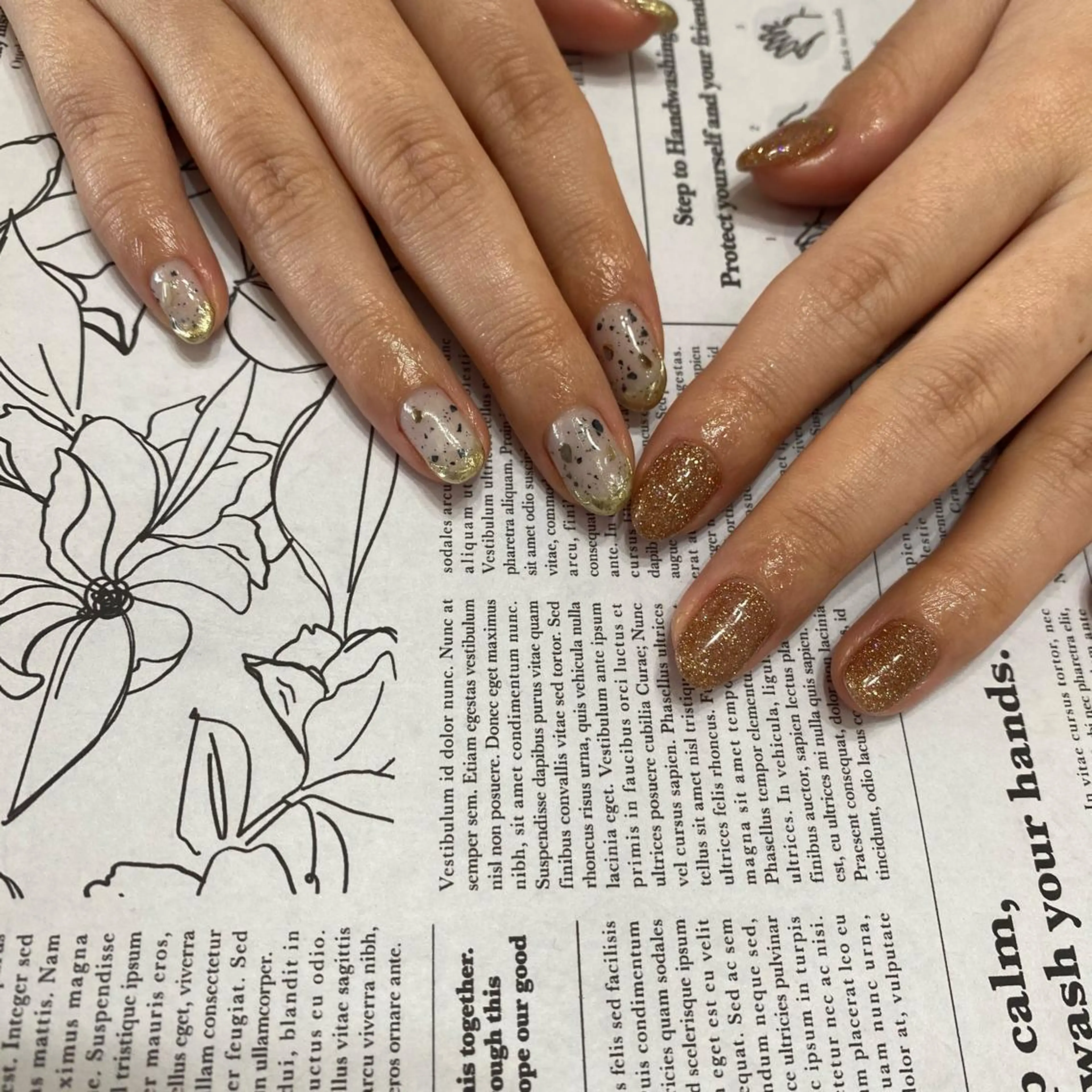 ネイル フラッシュネイル エレン 南越谷のネイルデザイン