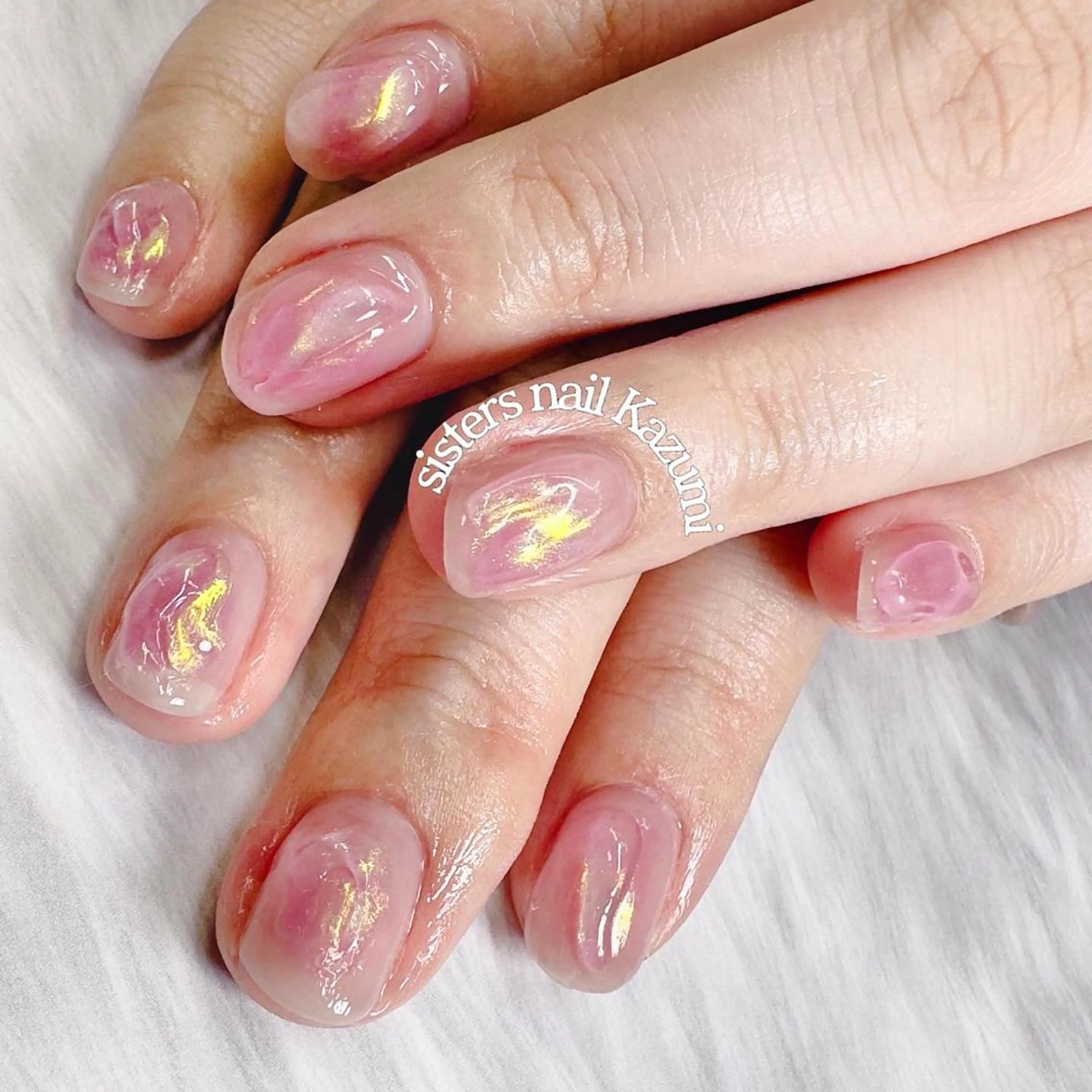 ネイル アートネイル カジュアル チークネイル ニュアンスネイル オフィスネイル sisters nail.fのネイルデザイン