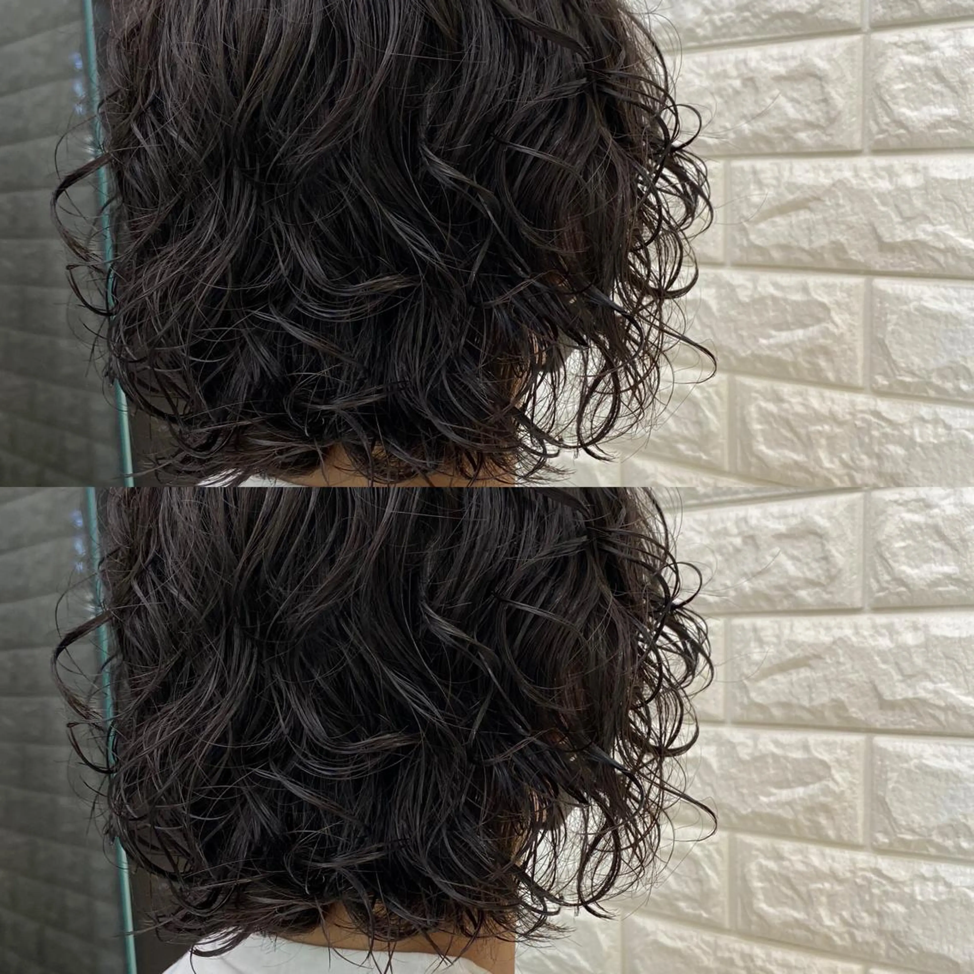 パーマ 韓国ヘア レイヤーカットのヘアスタイル