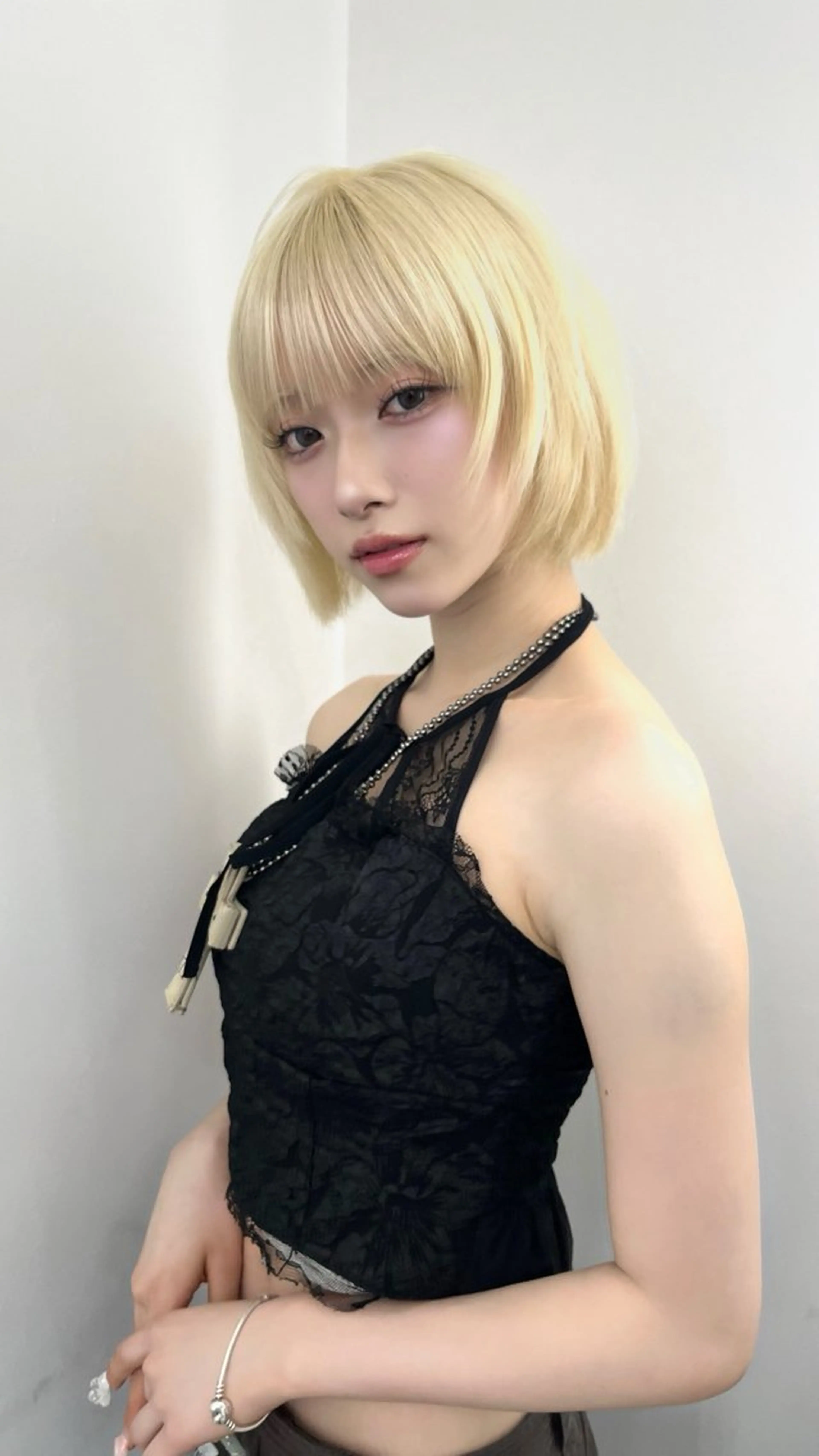 ショート アッシュ ボブ くびれヘア 顔まわりレイヤー 顔周りカット 透明感カラー✨🩵 韓国ヘアkanatoのヘアスタイル