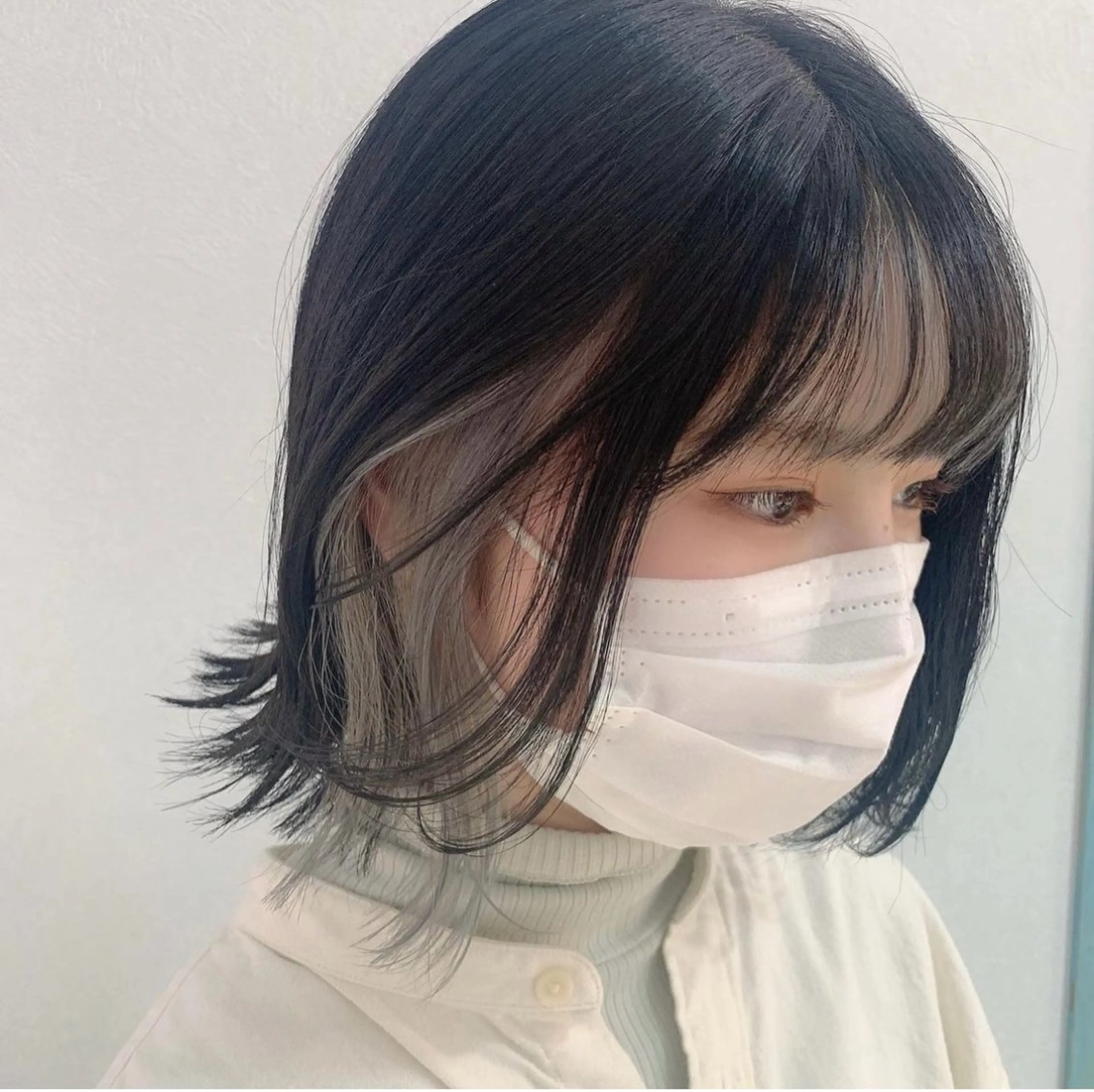 ミディアム カラー ❤️ブリーチなし💚 ダブルカラー平野実花のヘアスタイル