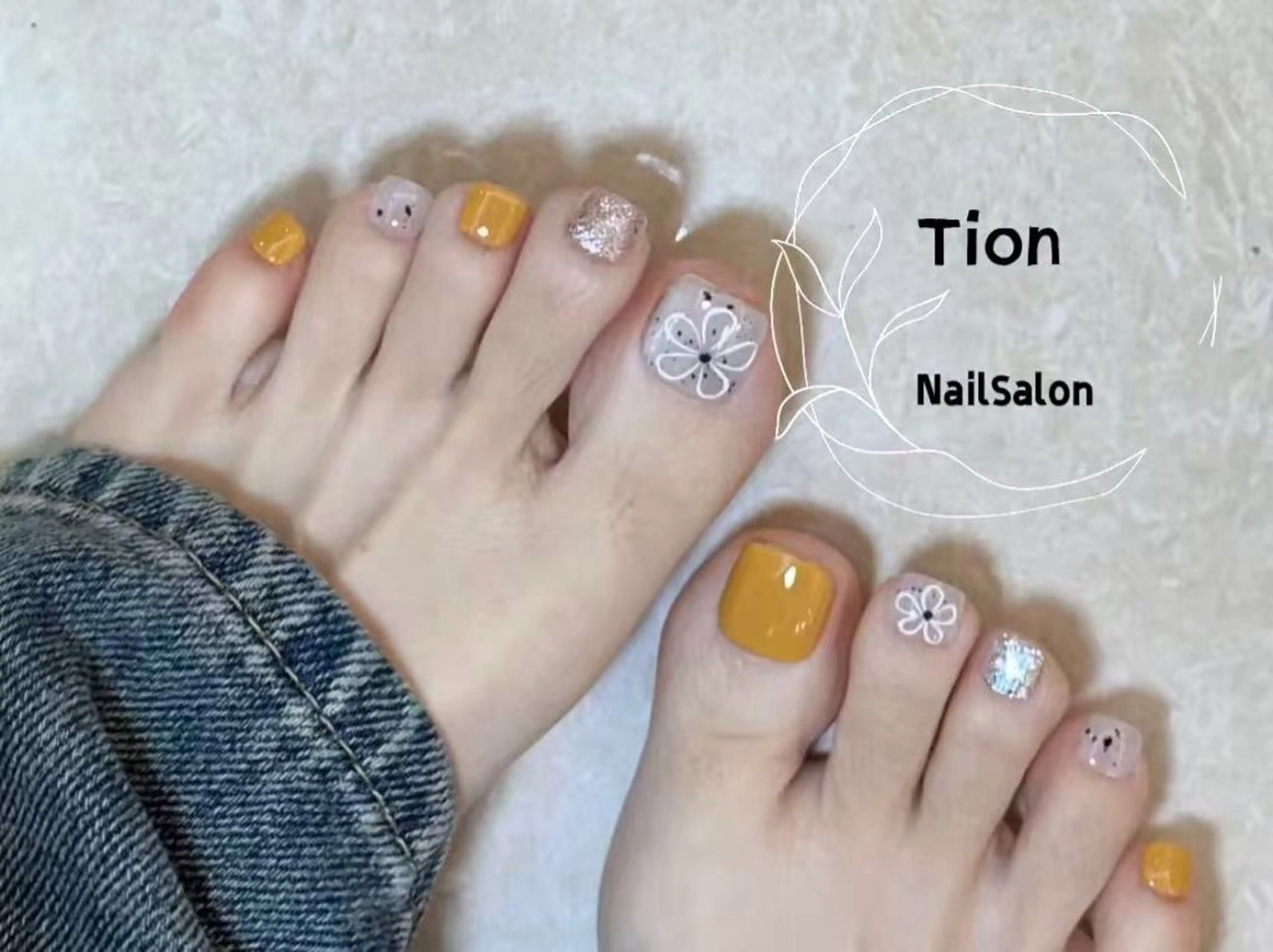 ネイル チークネイル 長さ出し フットネイル フレンチネイル ジェルネイル Nailsalon Tion武蔵小杉店のネイルデザイン