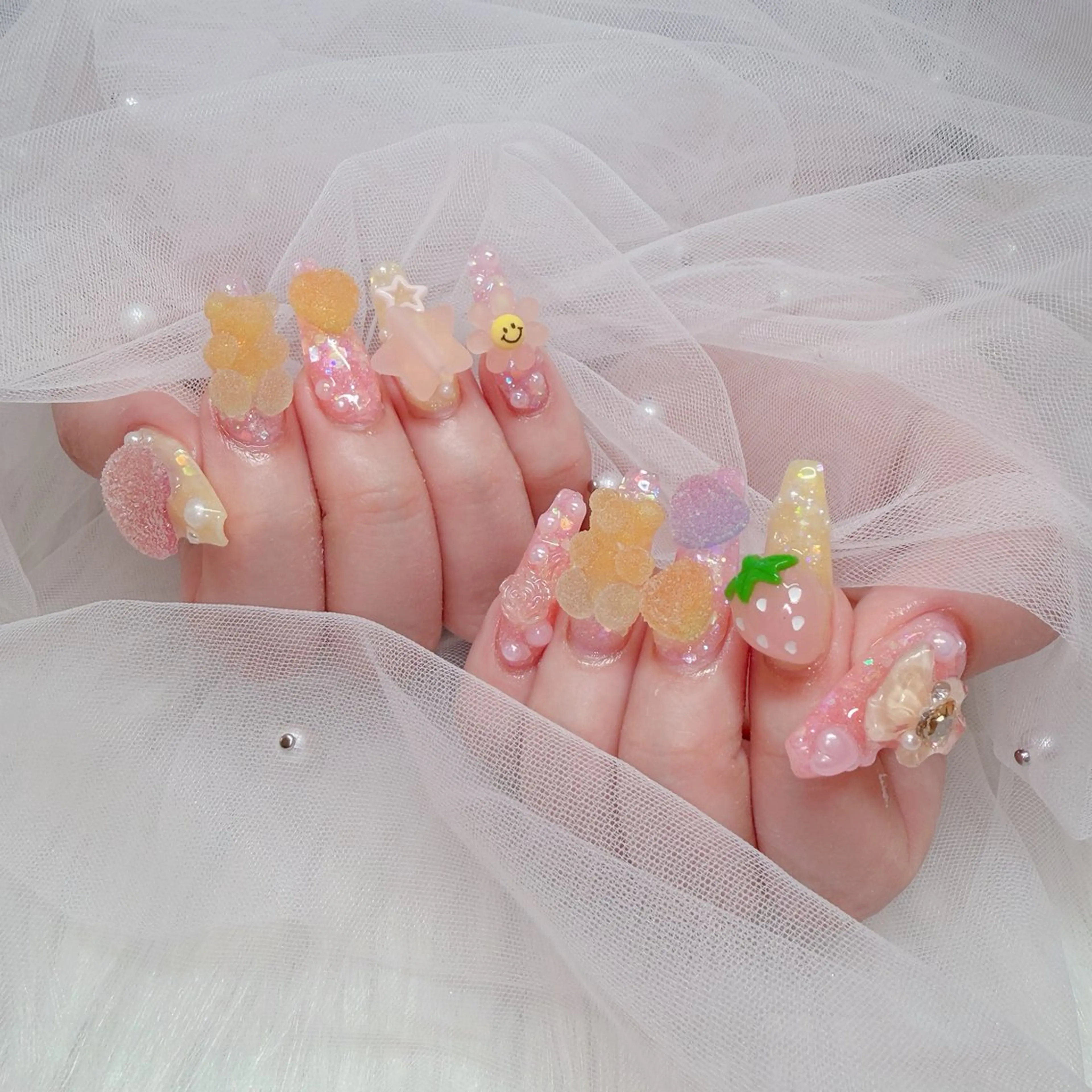 ネイル スカルプネイル ラクロレ ハナ︎🌼のネイルデザイン