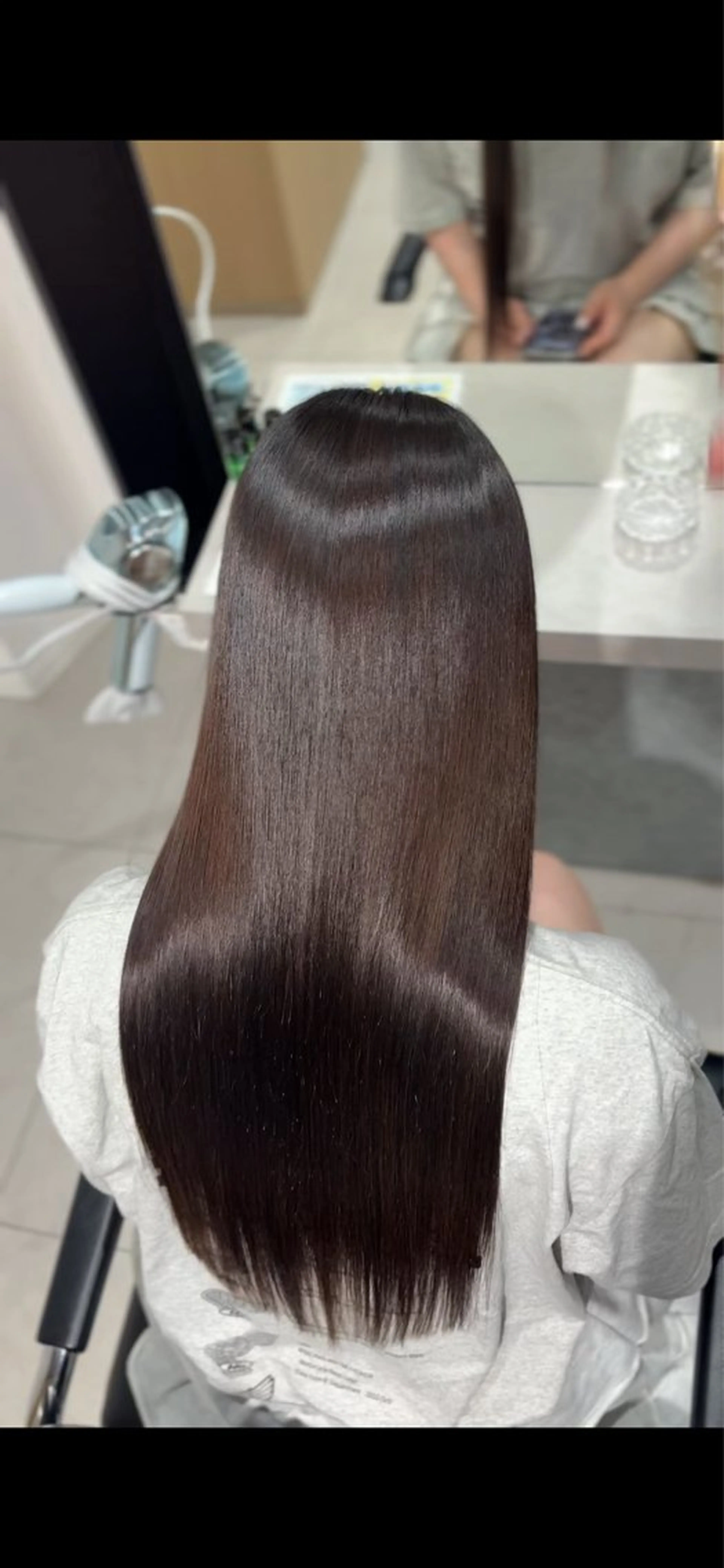 ロング 縮毛矯正 RAF TOKYO 薬院店所属・福岡【髪質改善】 艶カラー/ MIHOのヘアスタイル