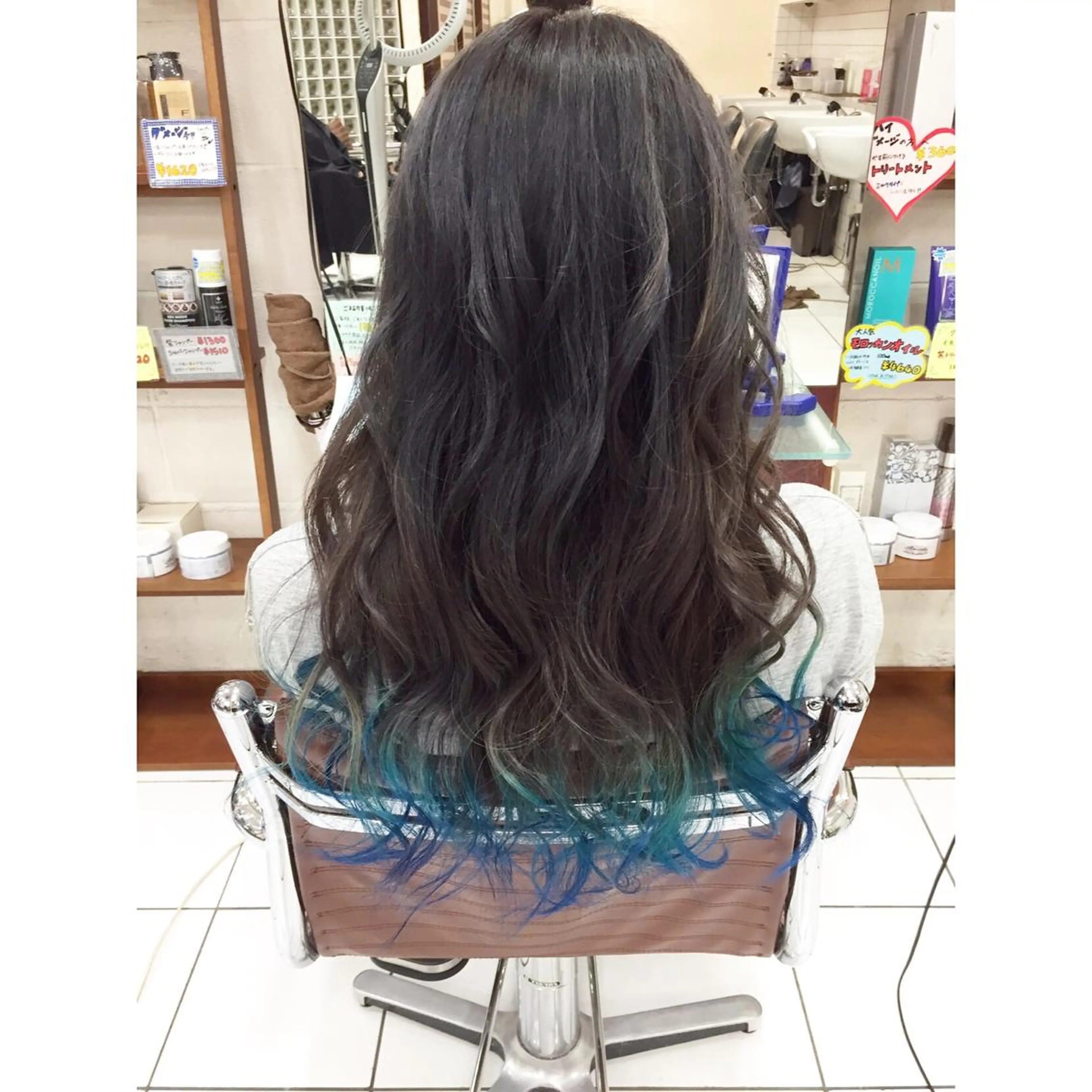 ロング カラー ヘアアレンジ モテ髪透明感❤️ デイズヘアカラーのヘアスタイル