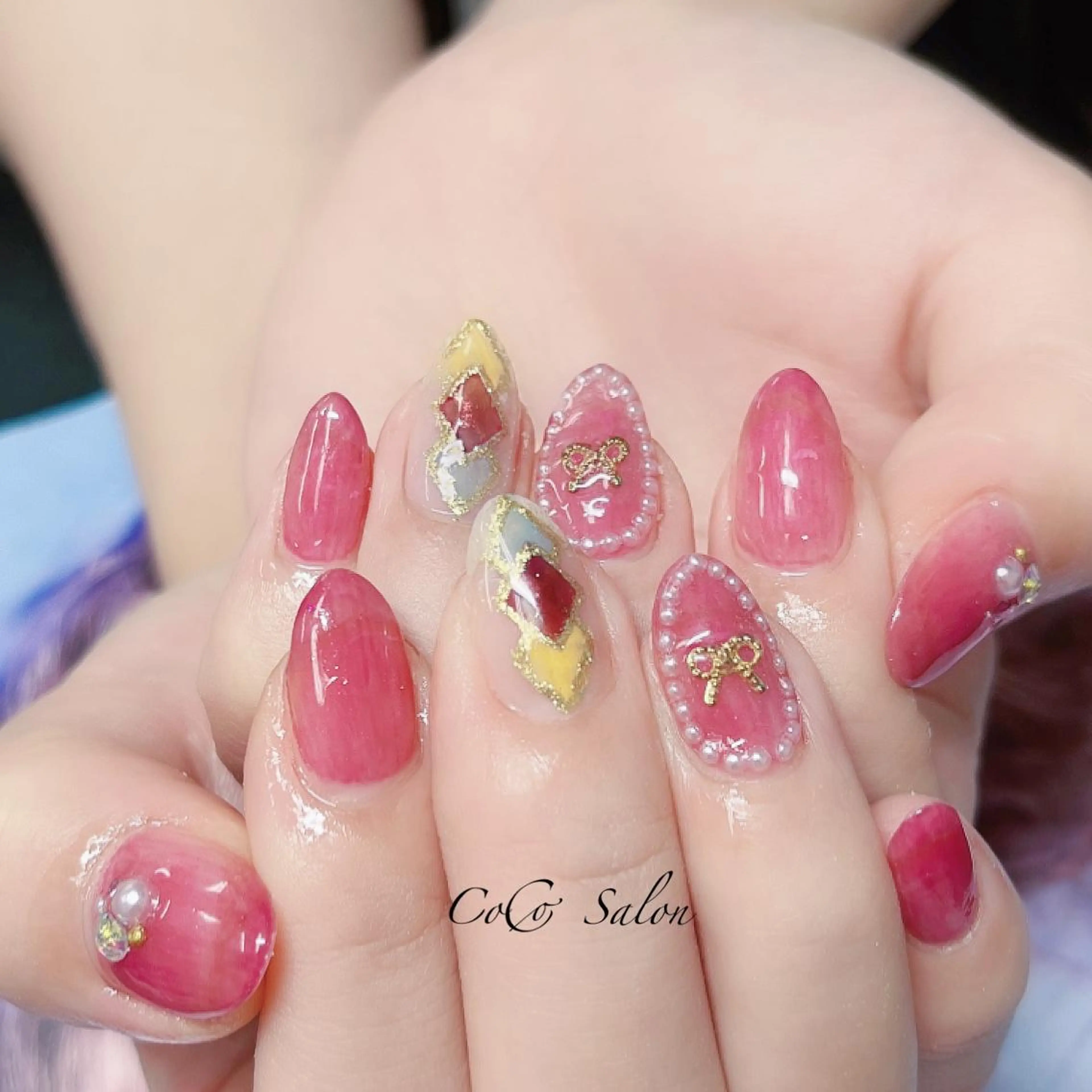 ネイル 長さ出し ジェルネイル オフィスネイル ワンカラーネイル パラジェル CoCoSalon ネイル/まつ毛予約のネイルデザイン