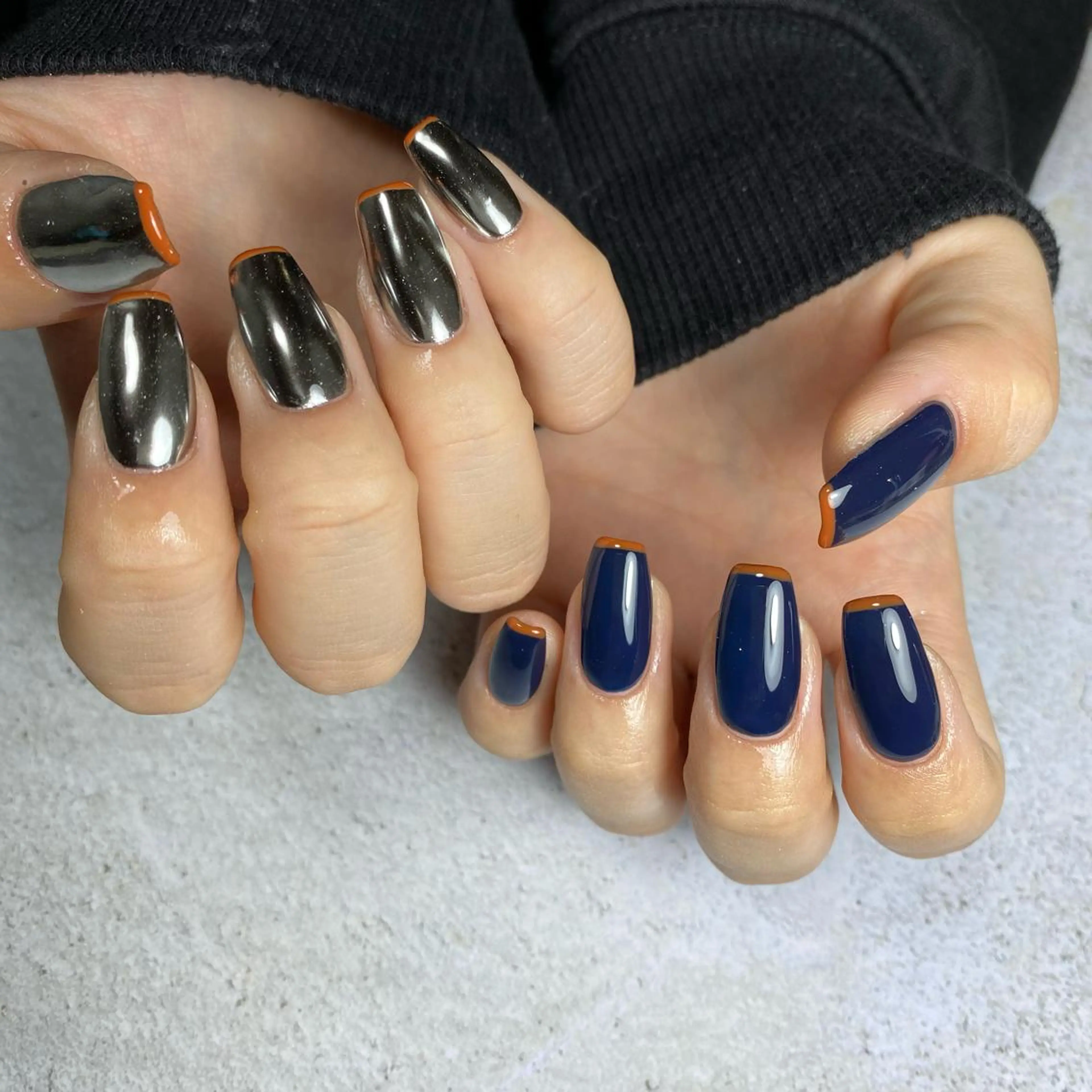 ネイル ミラーネイル ハンドネイル Re:Smil所属・☺︎ NOZOMI☺︎のネイルデザイン