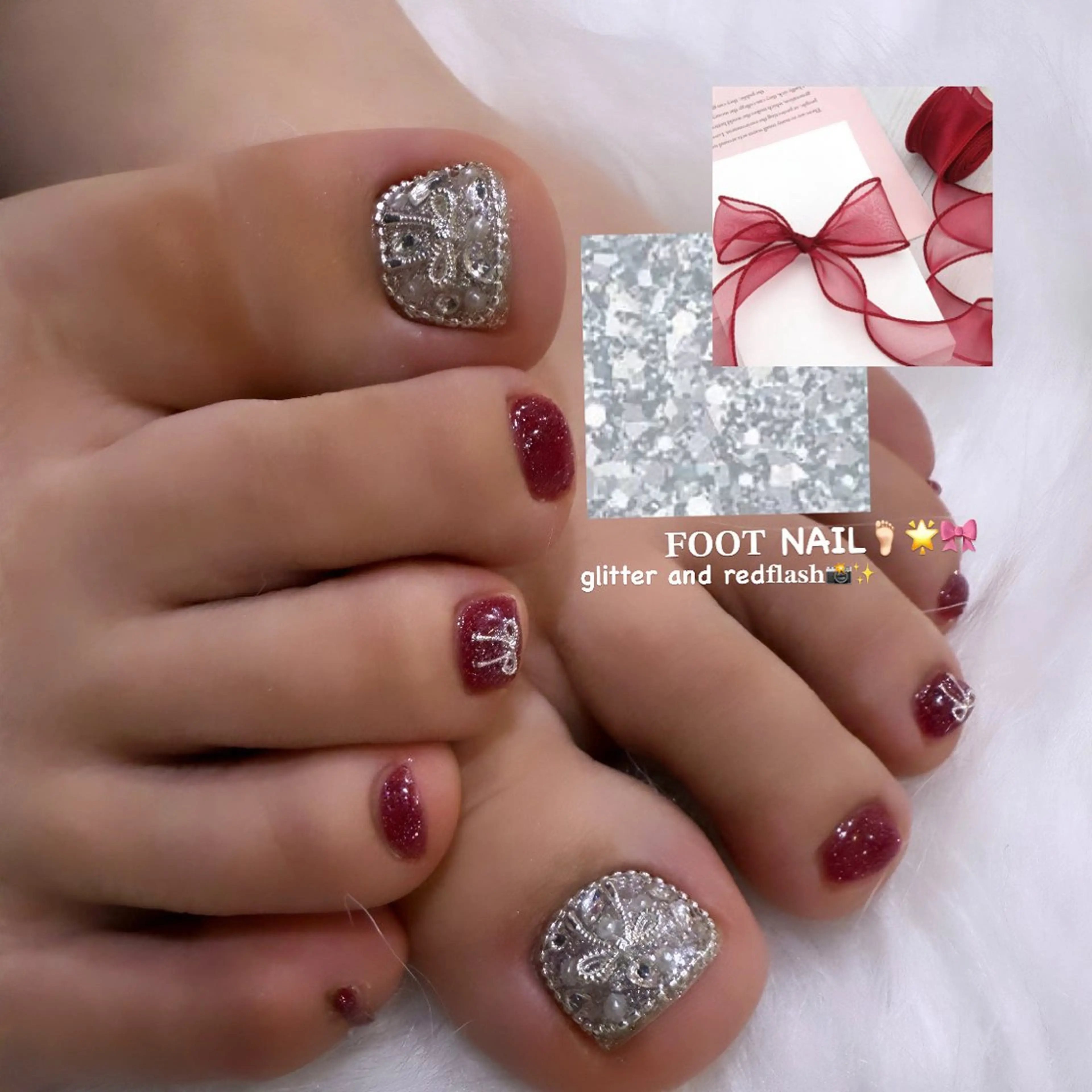 フットネイル🦶🏻✨🌈(親指アート)の写真