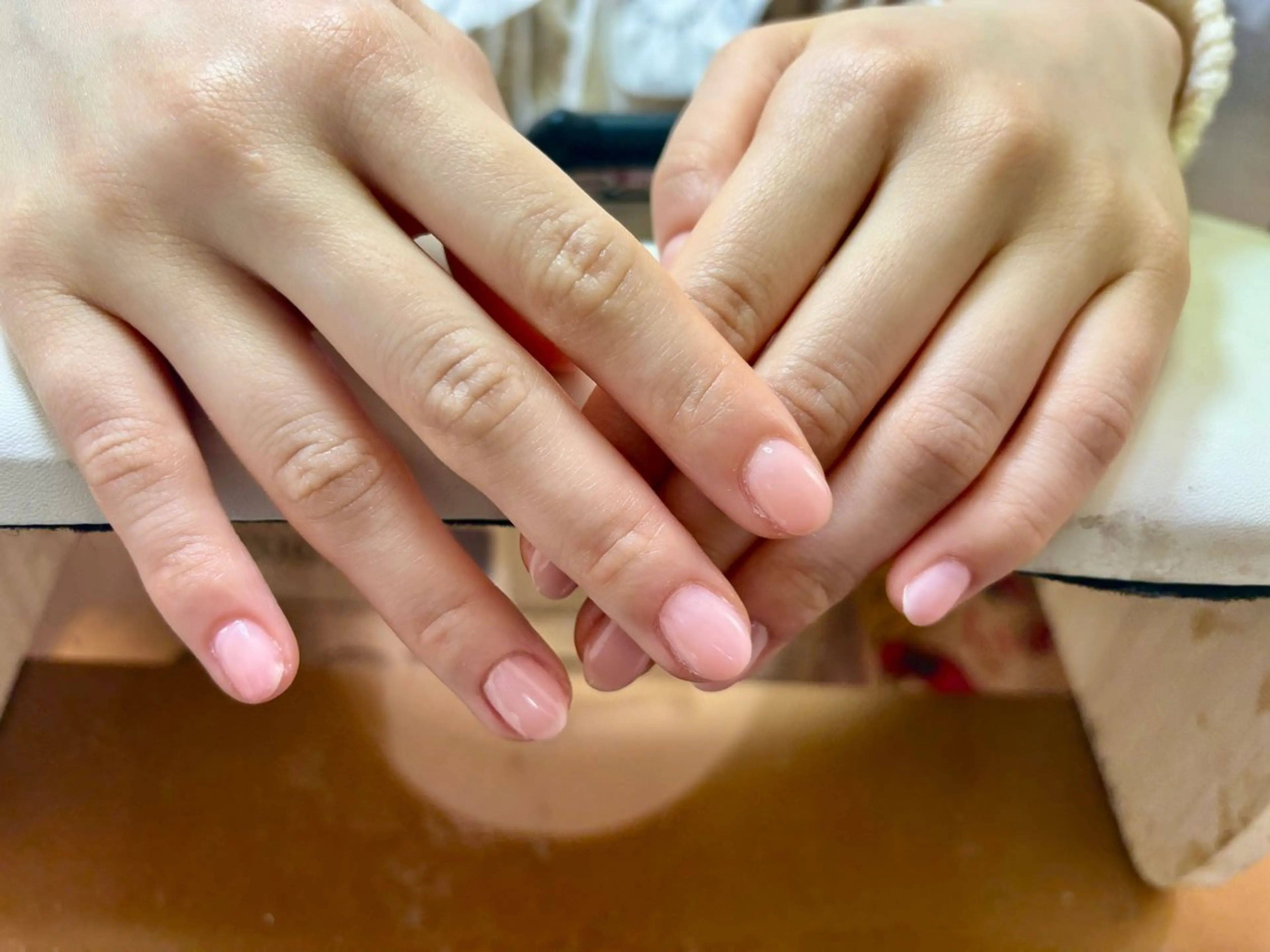 ネイル アートネイル チークネイル 長さ出し フレンチネイル ジェルネイル ハンドネイル Yumi Nail Seiのネイルデザイン