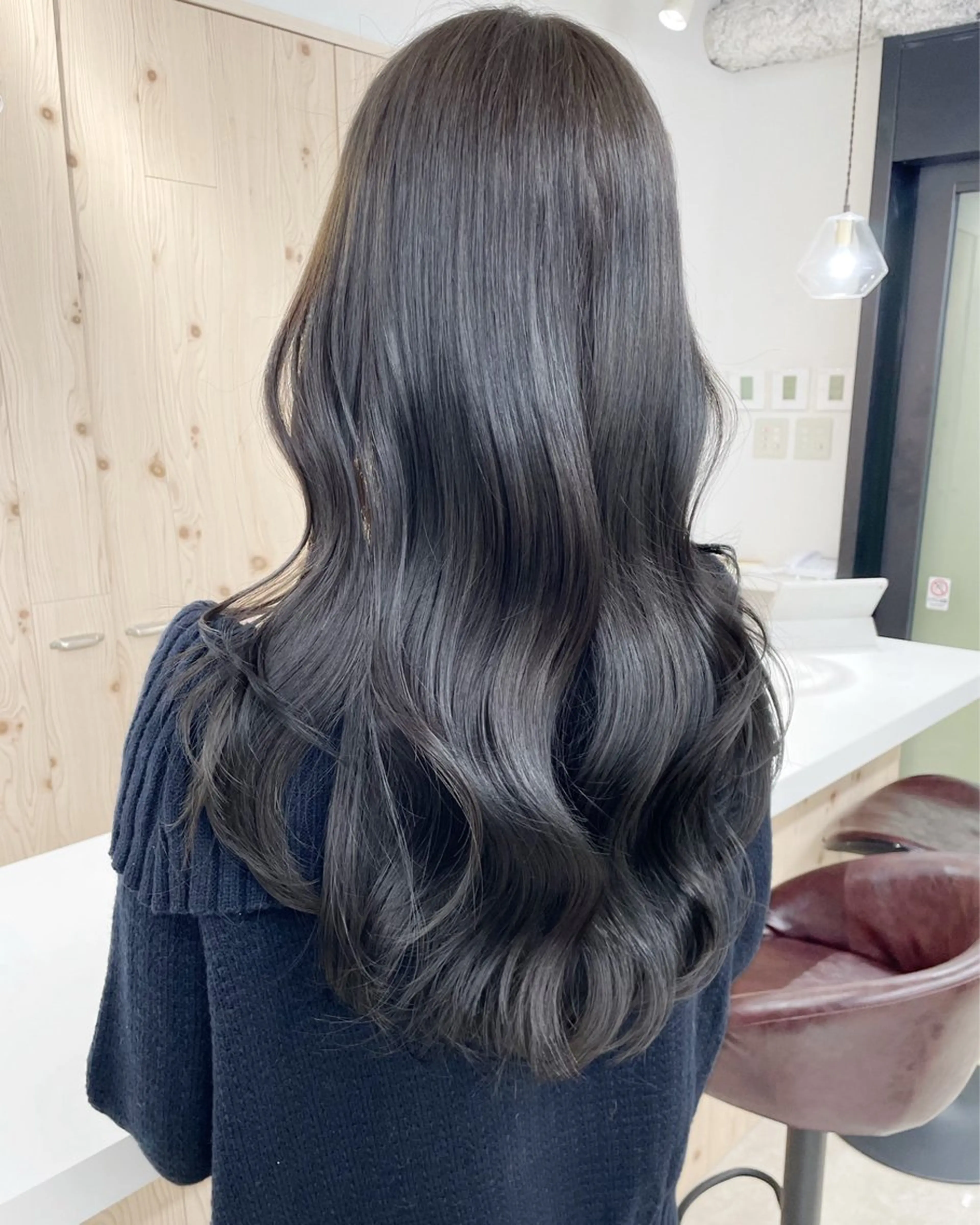 ロング カラー カット ヘアカラー トリートメント ヘアセット 新宿/韓国ヘア/ 髪質改善ストレートのヘアスタイル