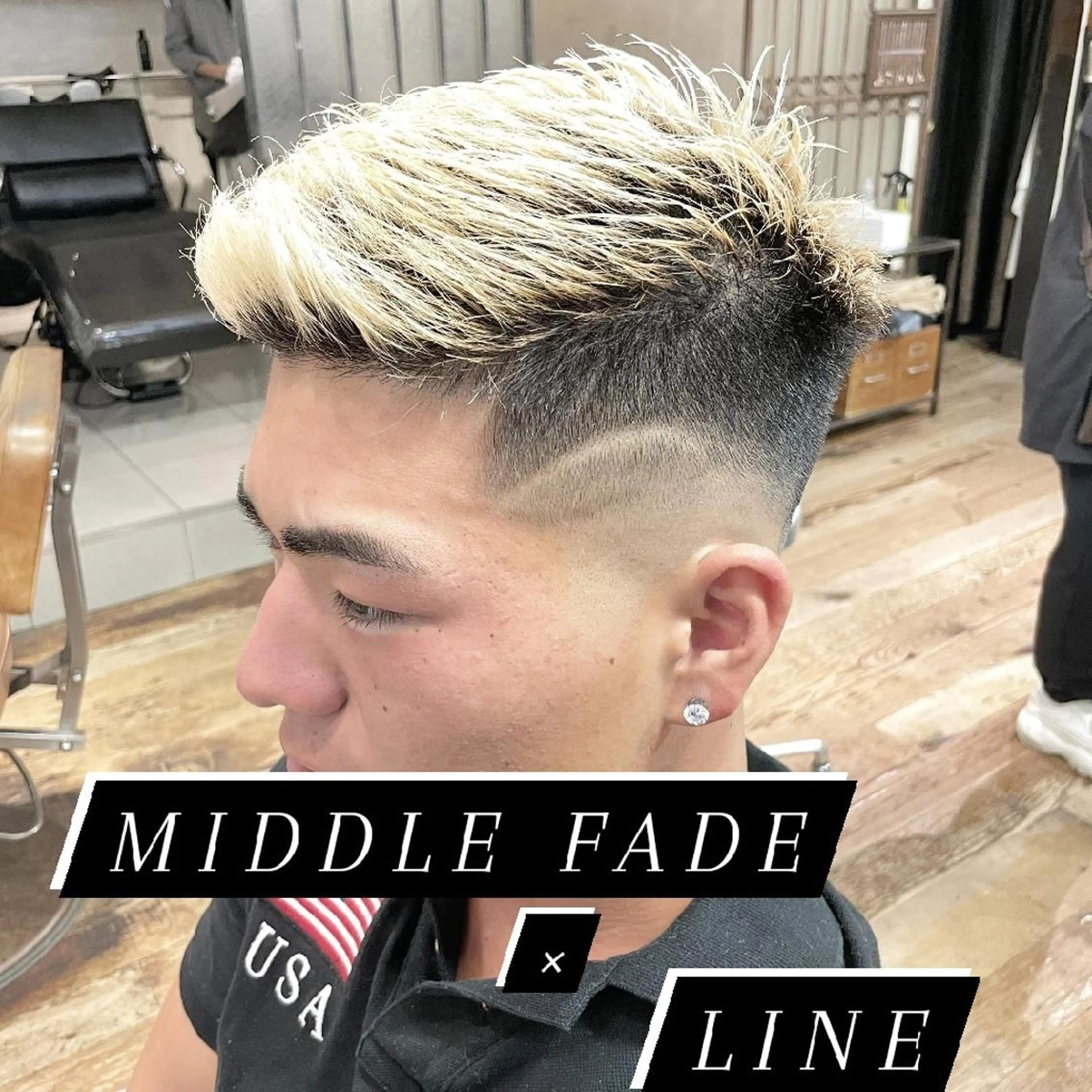 ショート メンズ カット Hair make ONE  008所属・メンズ/フェード/ バーバー/盛山大地のヘアスタイル