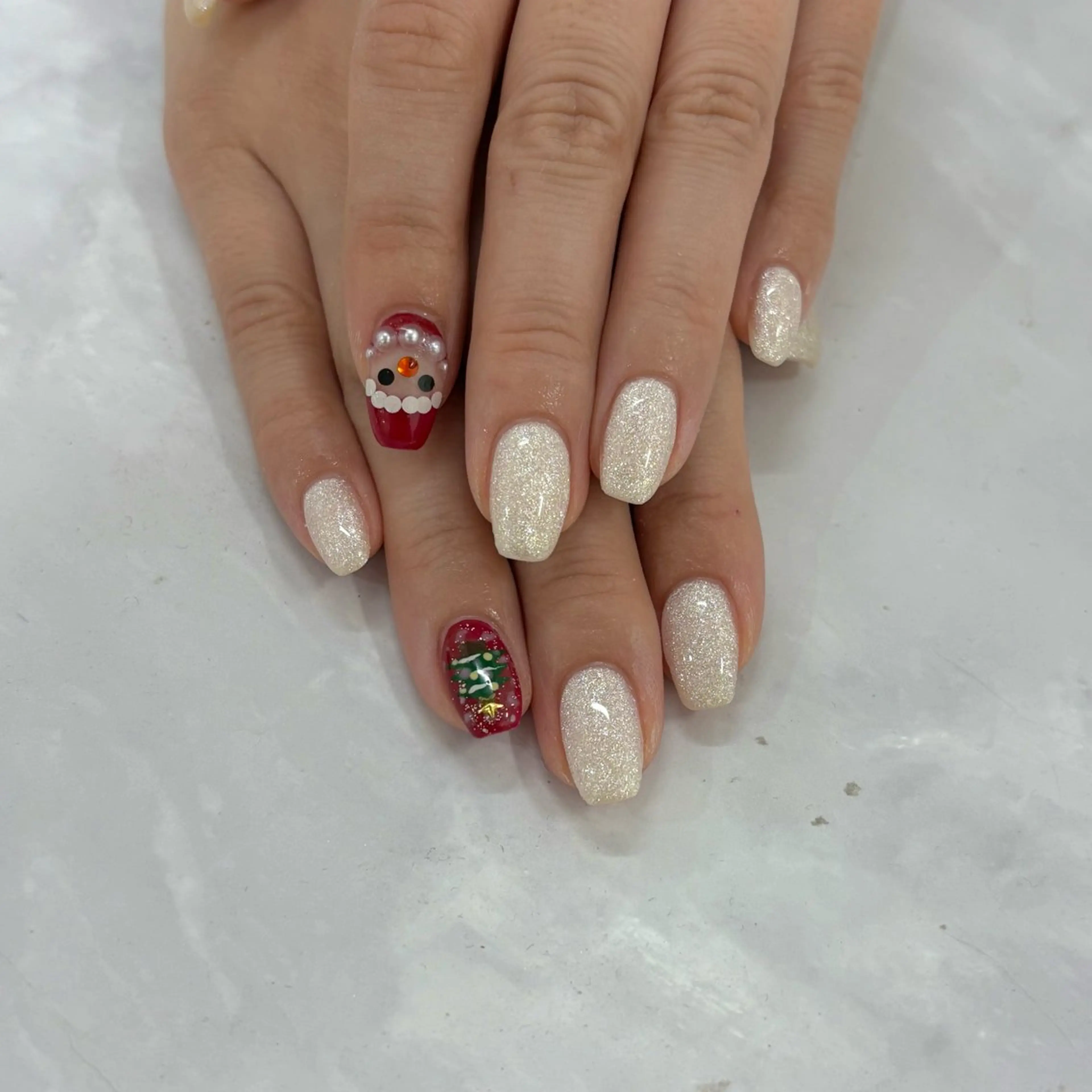 ネイル 冬ネイル クリスマス 加納 心渚のネイルデザイン