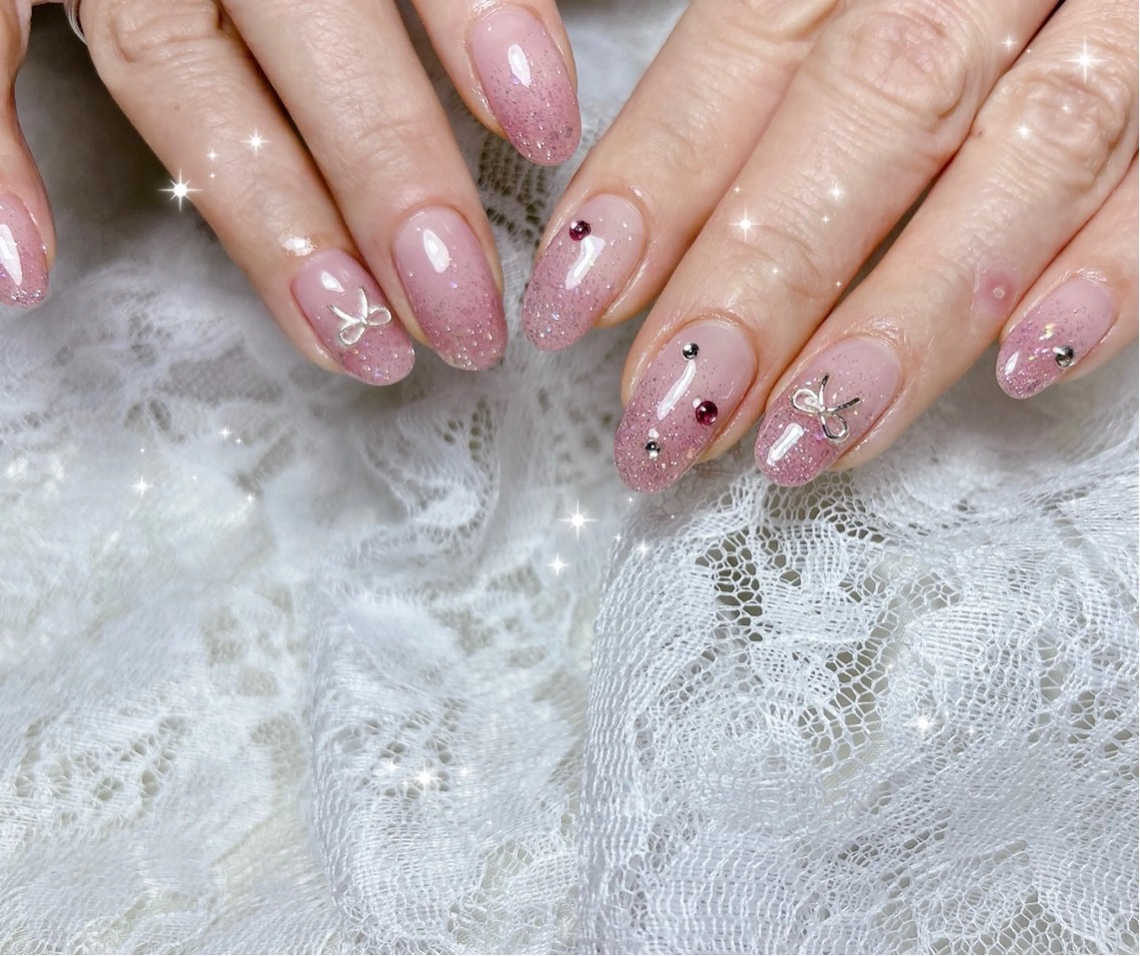 ネイル フラッシュネイル グラデーション ハンドネイル FLARE NAIL フレアネイルのネイルデザイン