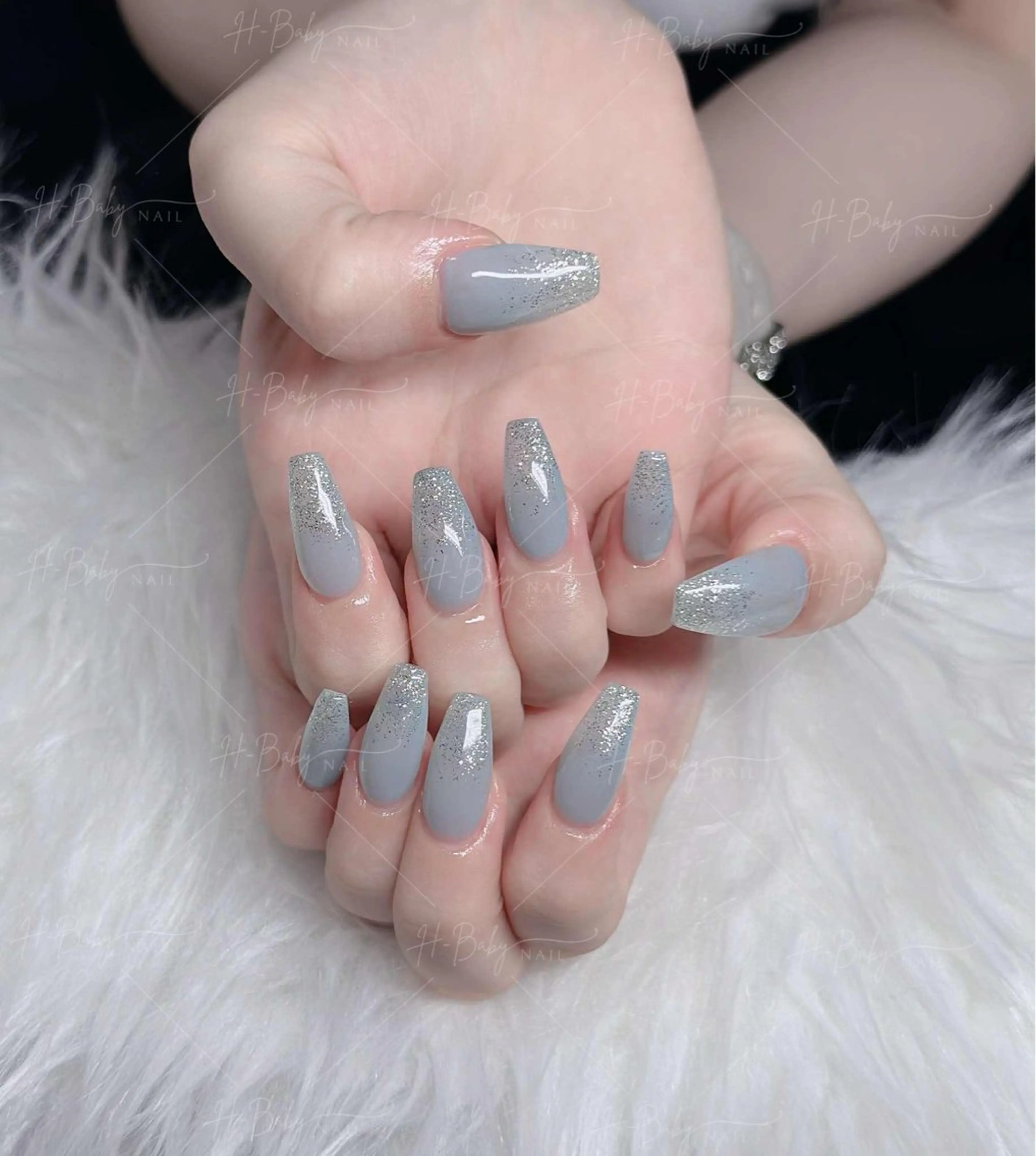 ネイル フレンチネイル ジェルネイル ガラスフレンチ ハロウィン ハート ハンドネイル H.baby Nail Salonのネイルデザイン