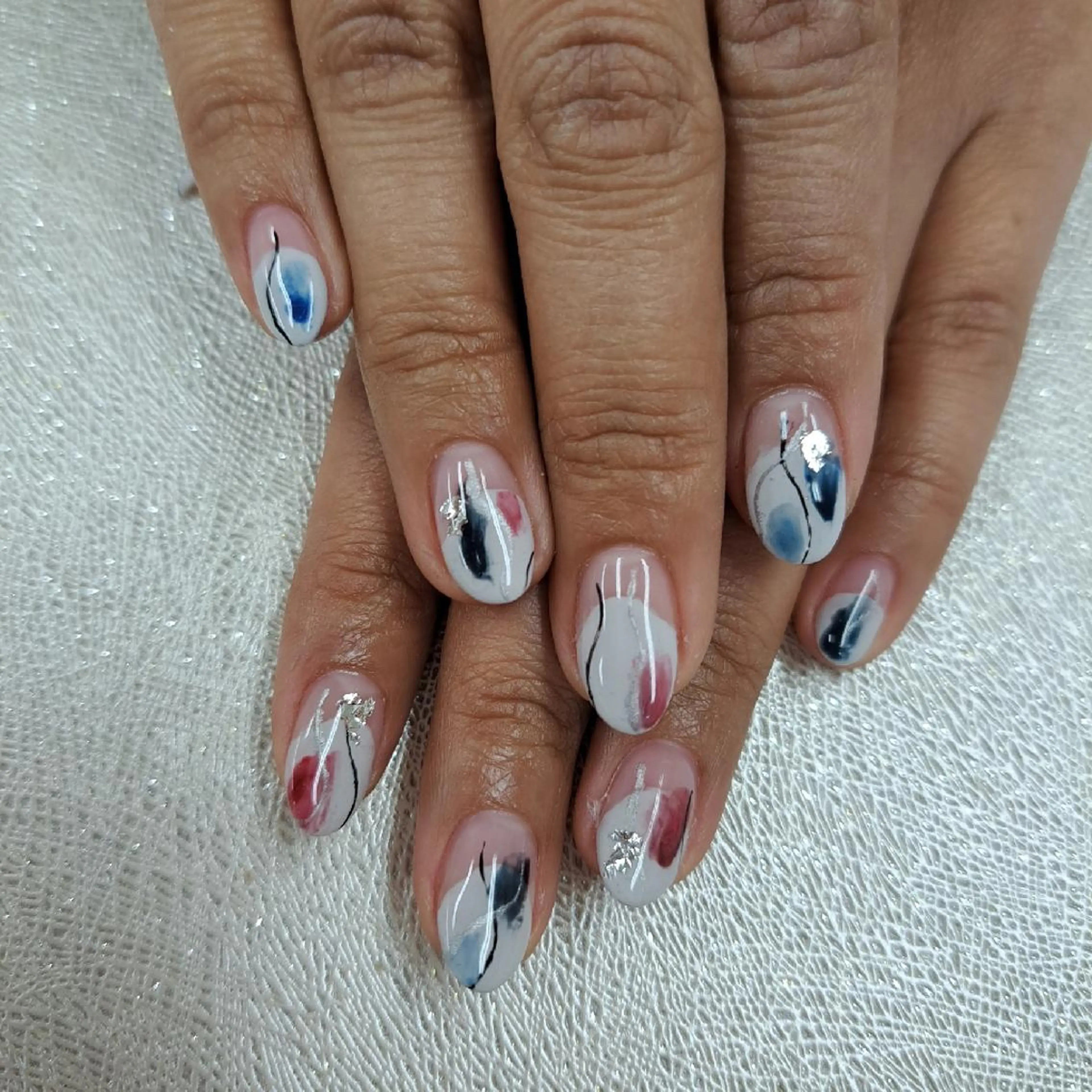 ネイル アートネイル ジェルネイル 持ち込み ニュアンスネイル パラジェル 河野ちえ (雑誌掲載サロン)のネイルデザイン