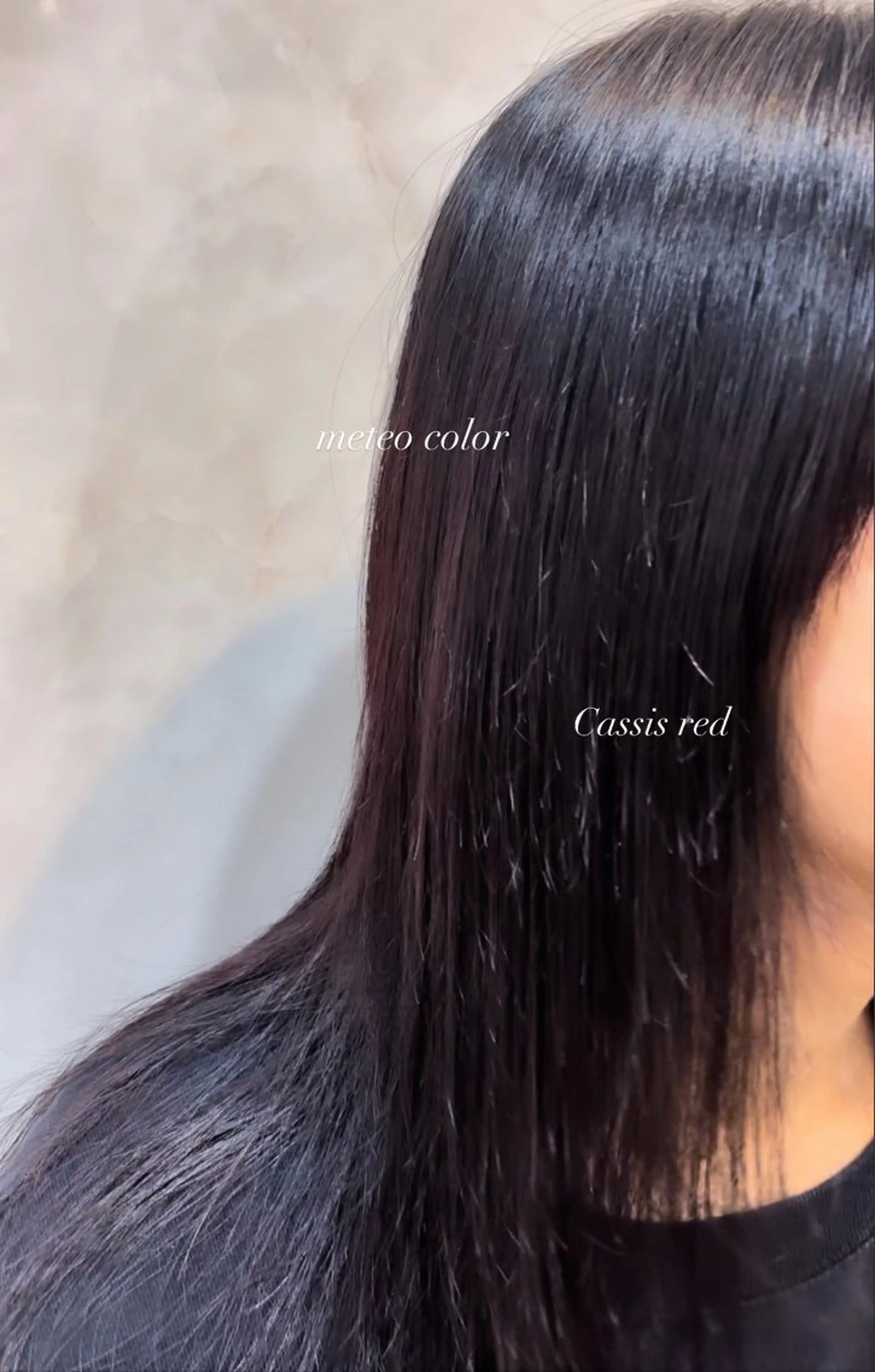 セミロング カラー reborn店長 🤍リルのヘアスタイル