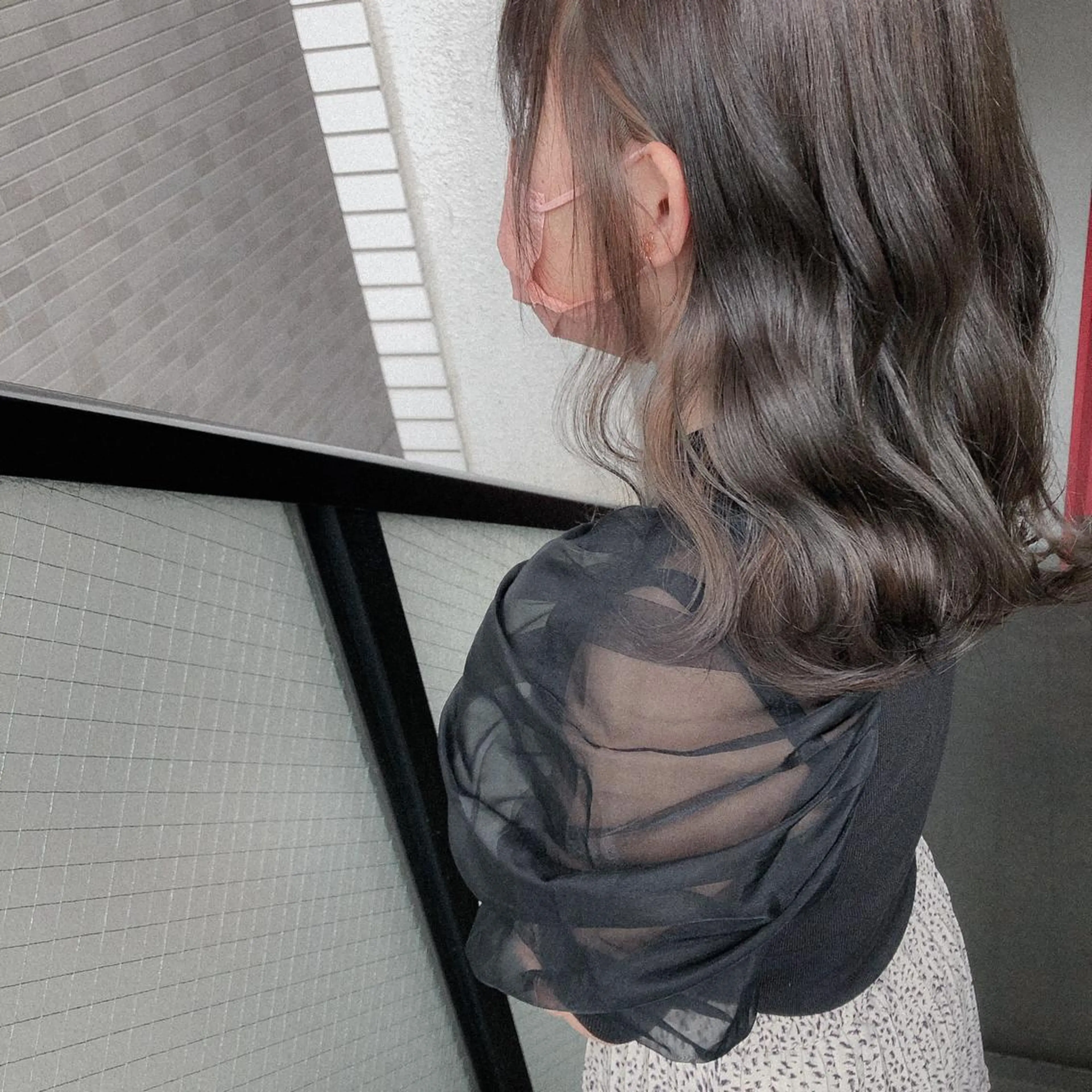 セミロング ヘアカラー カラーパティシエ facce🌼ikoのヘアスタイル