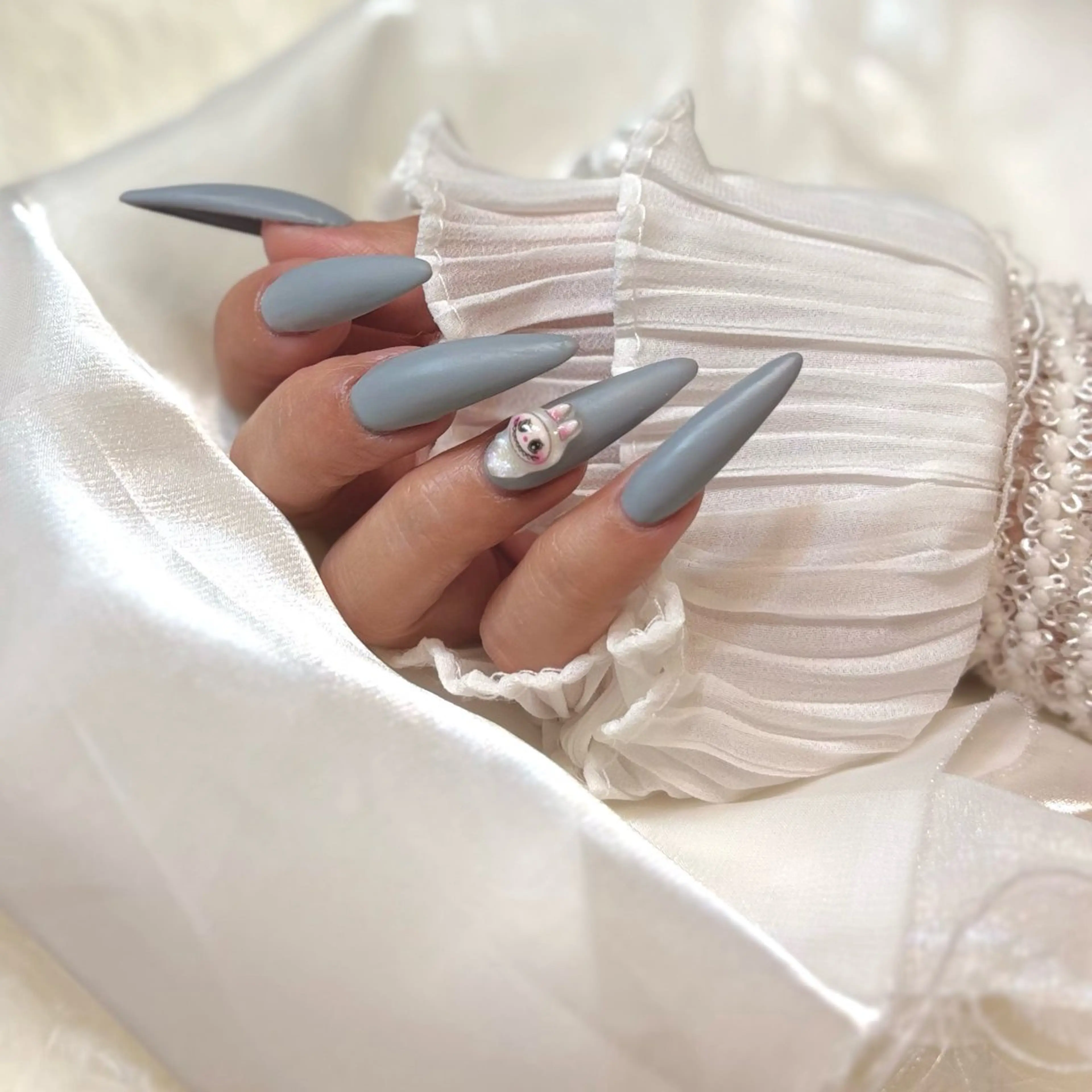 ネイル ハンドネイル ️🩵Merci Miyu 南堀江️のネイルデザイン