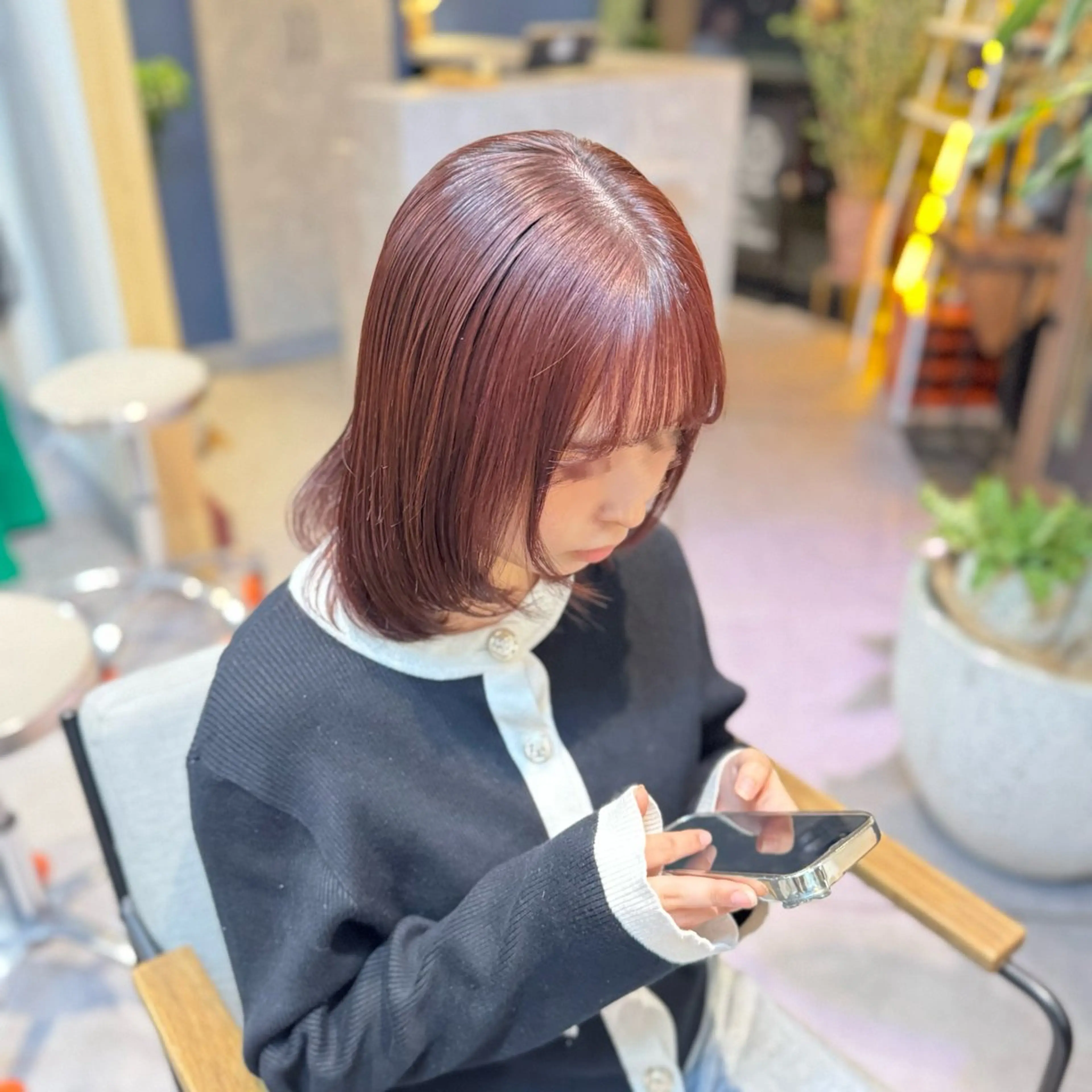 ミディアム カラー ハイトーン/透明感 / sanamiのヘアスタイル