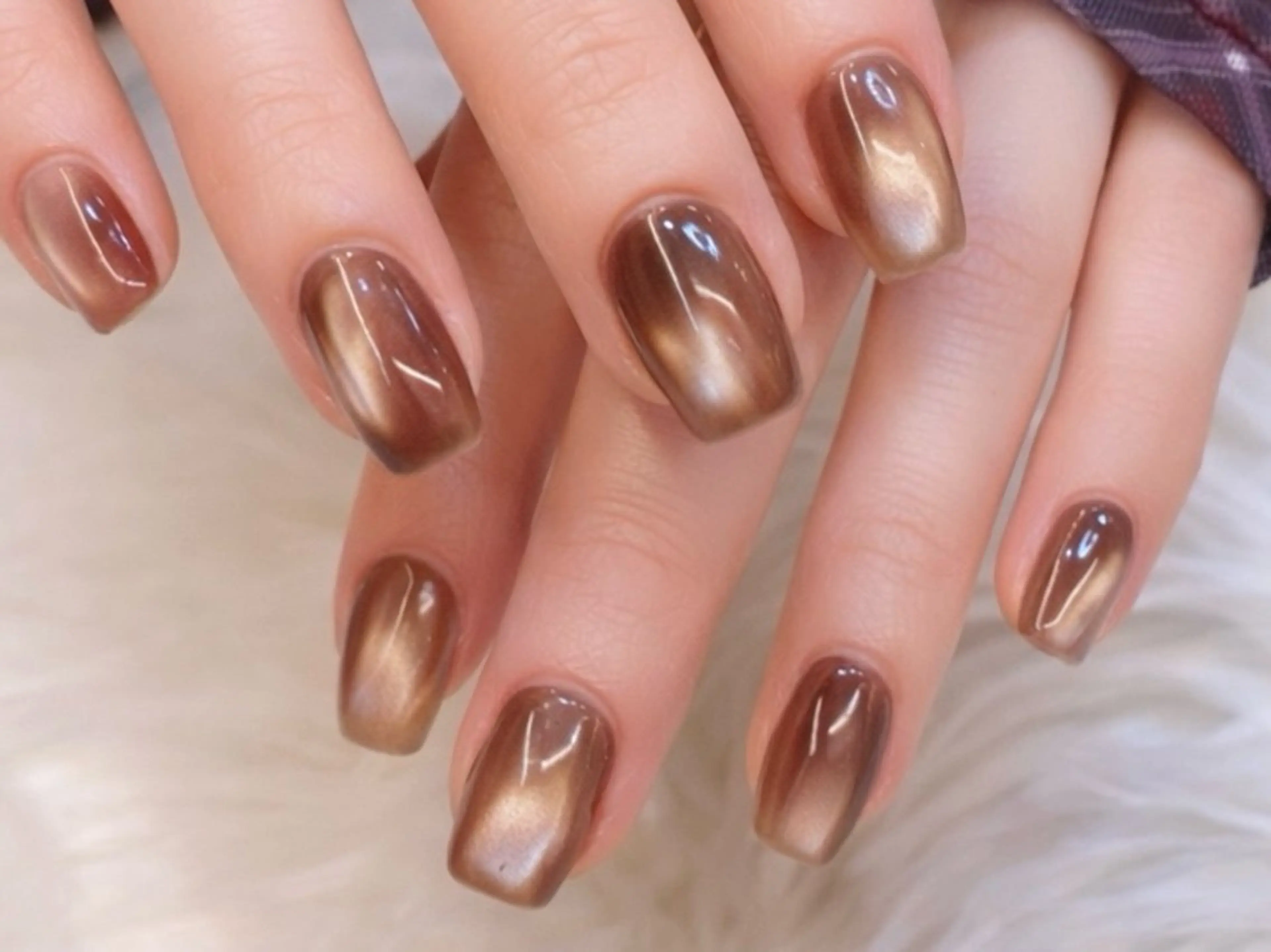 ネイル ブラウン ハンドネイル KIREIE Chinatsuのネイルデザイン