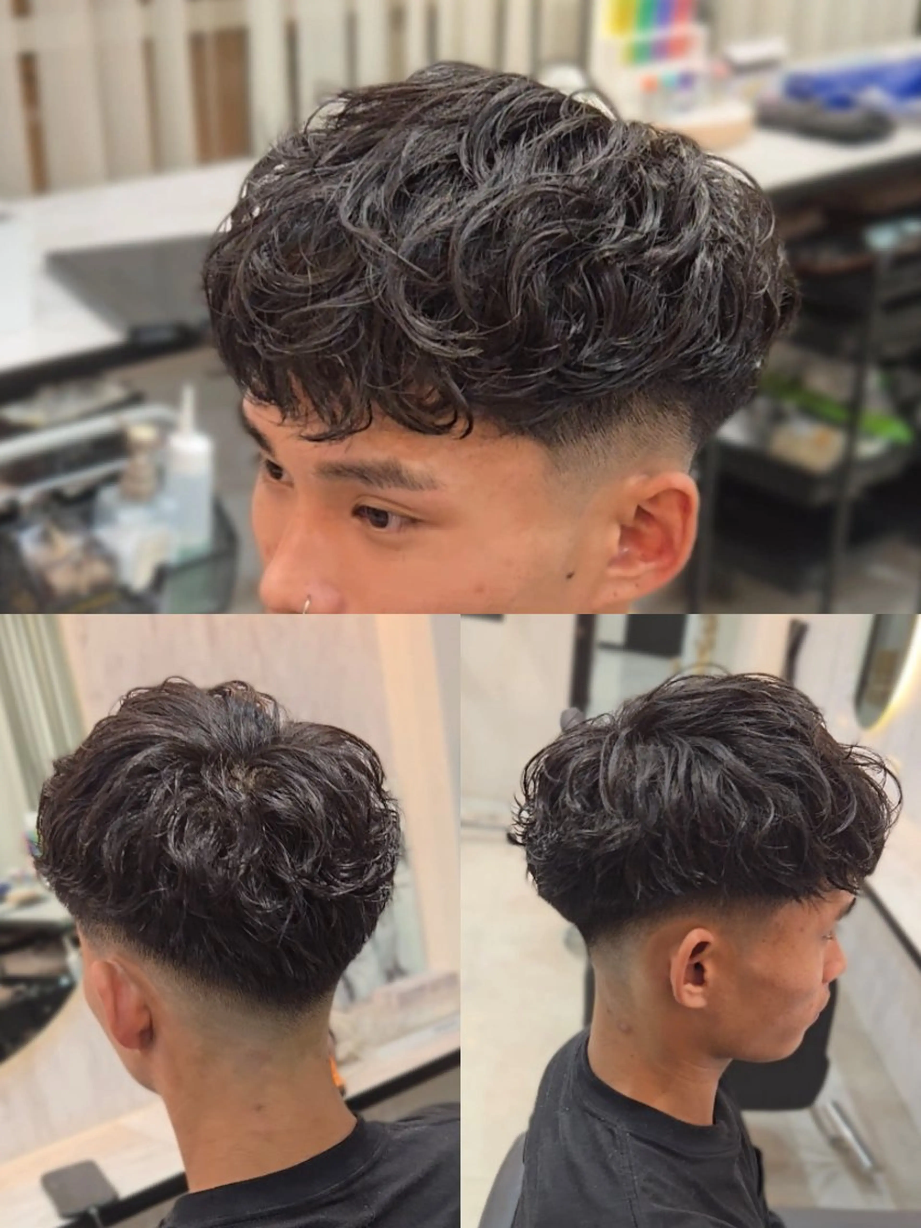 メンズ ショート パーマ メンズパーマ カット パーマ ヘアセット Lapis 名古屋駅前店所属・LEN名古屋/パーマ 海外ヘア/メンズ特化のヘアスタイル