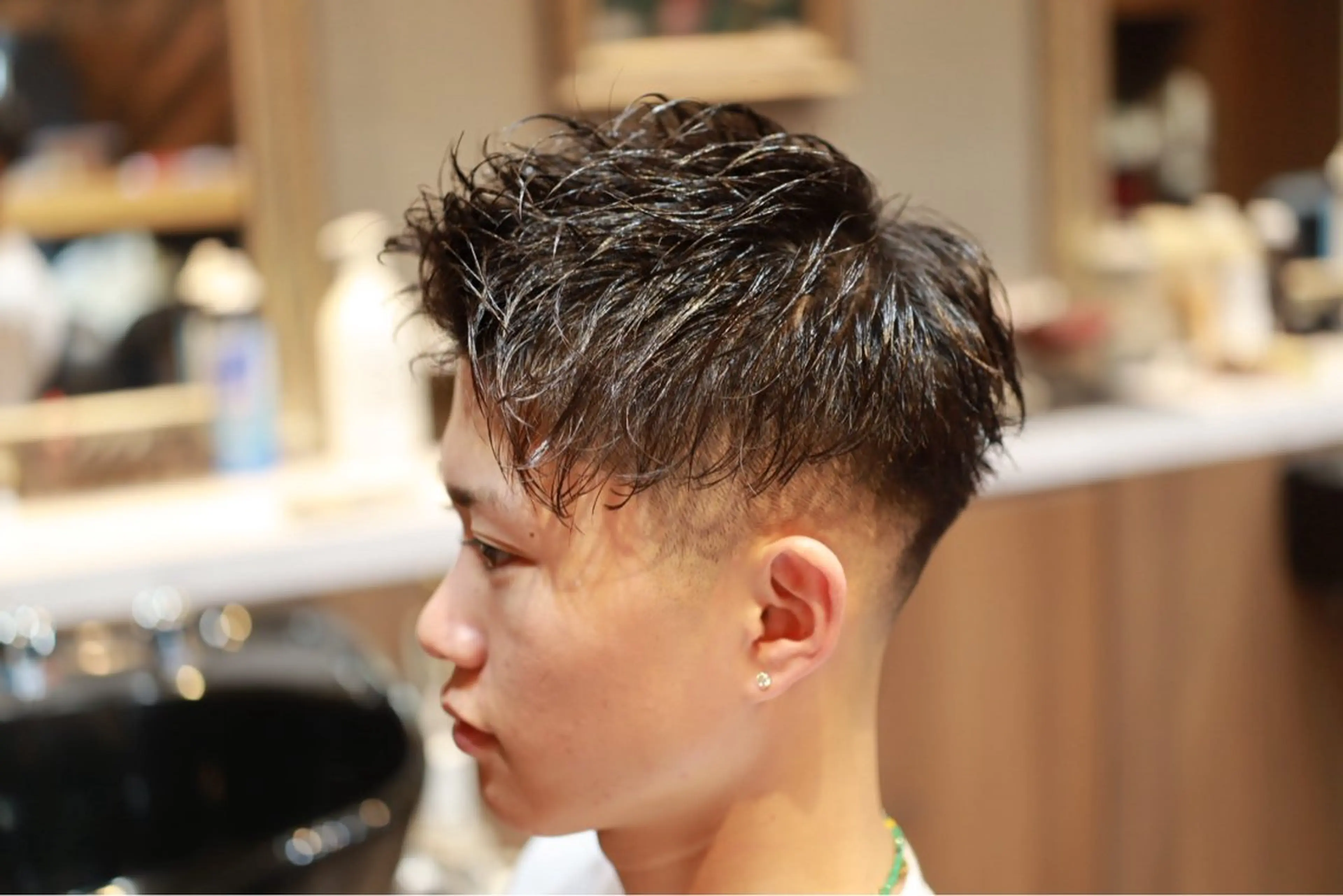 ショート パーマ メンズ メンズパーマ ショートヘア なかで りゅうのすけのヘアスタイル