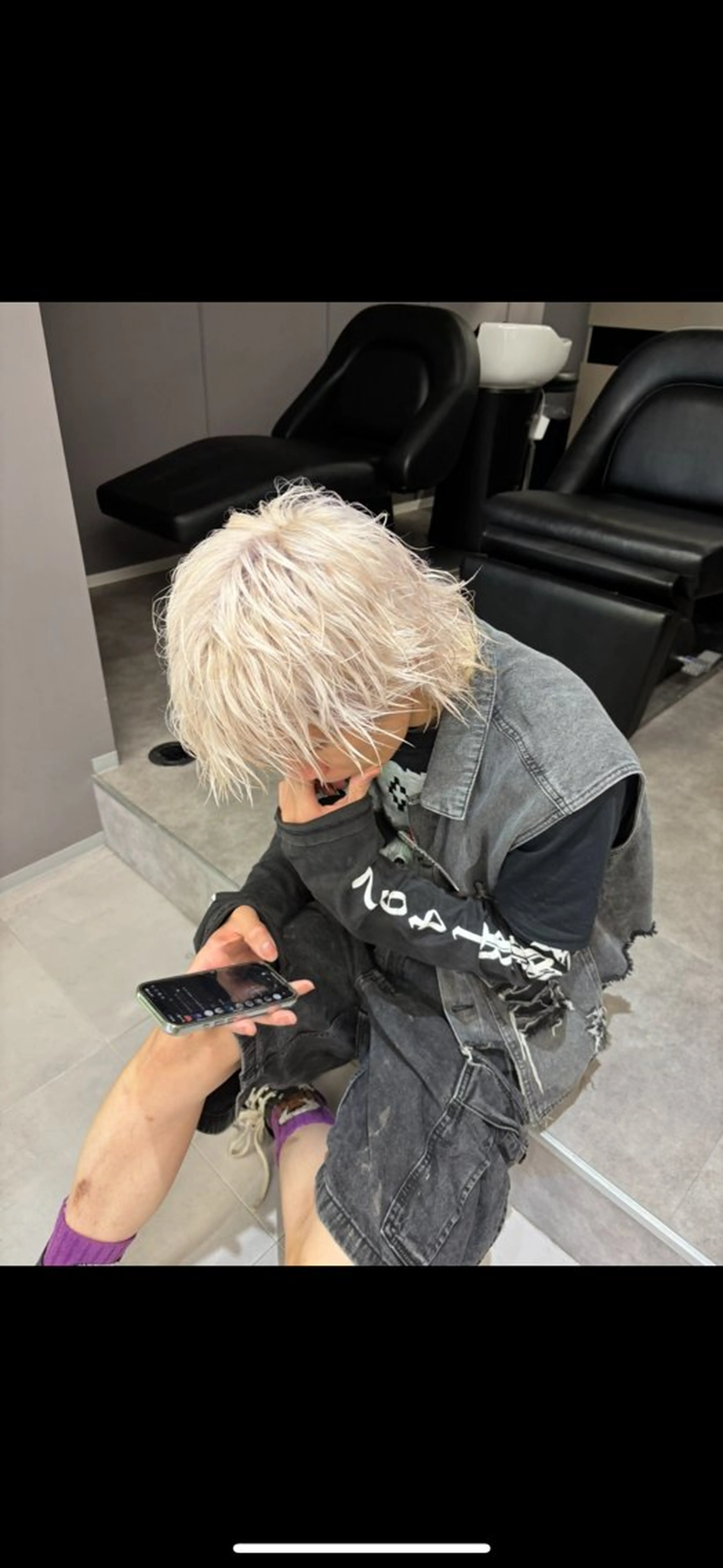 ショート カラー メンズ 名古屋／デザイン／ ブリーチ/松井亮磨のヘアスタイル