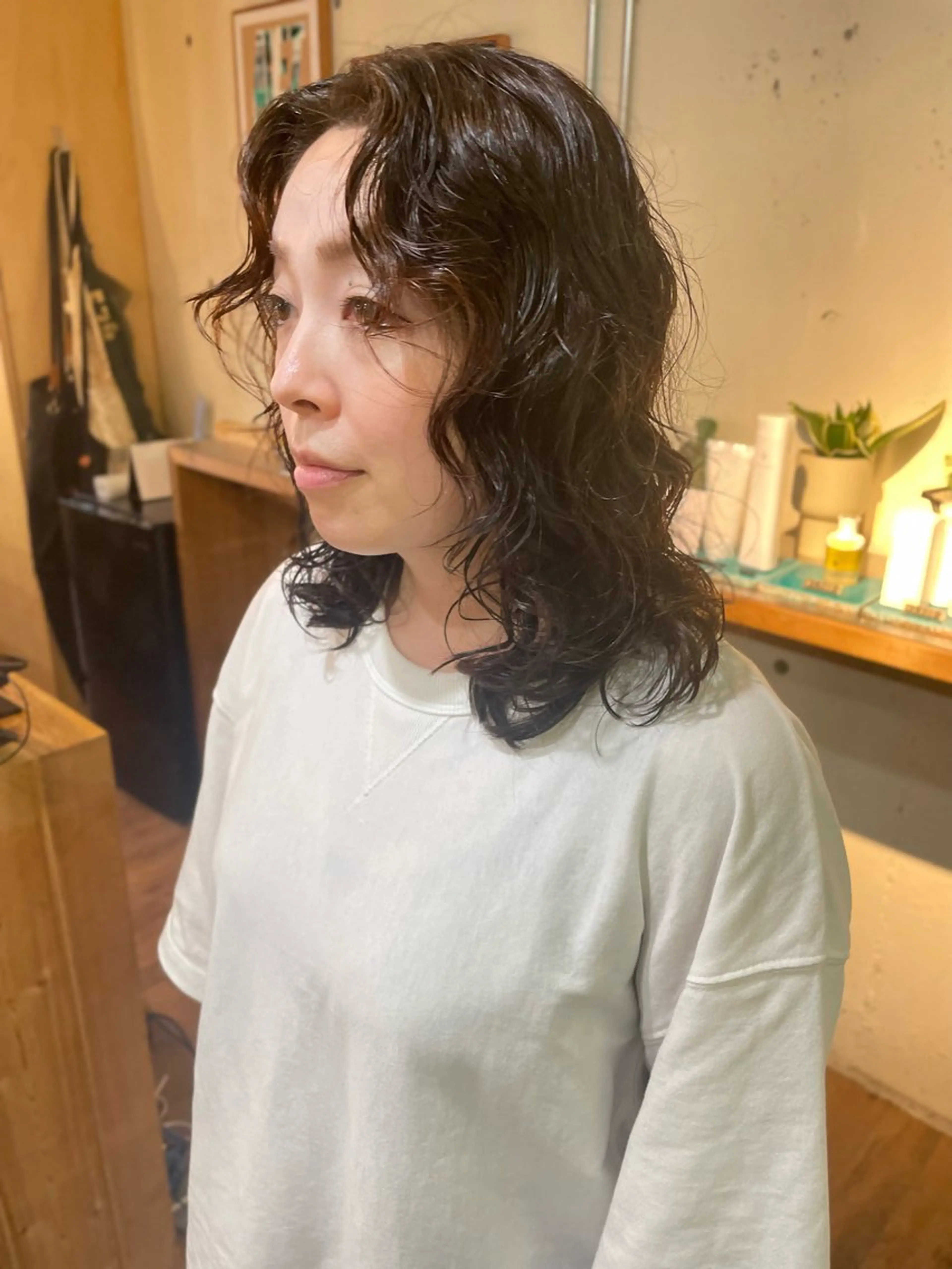 ミディアム パーマ カット パーマ YUKI 新宿 カット/パーマのヘアスタイル