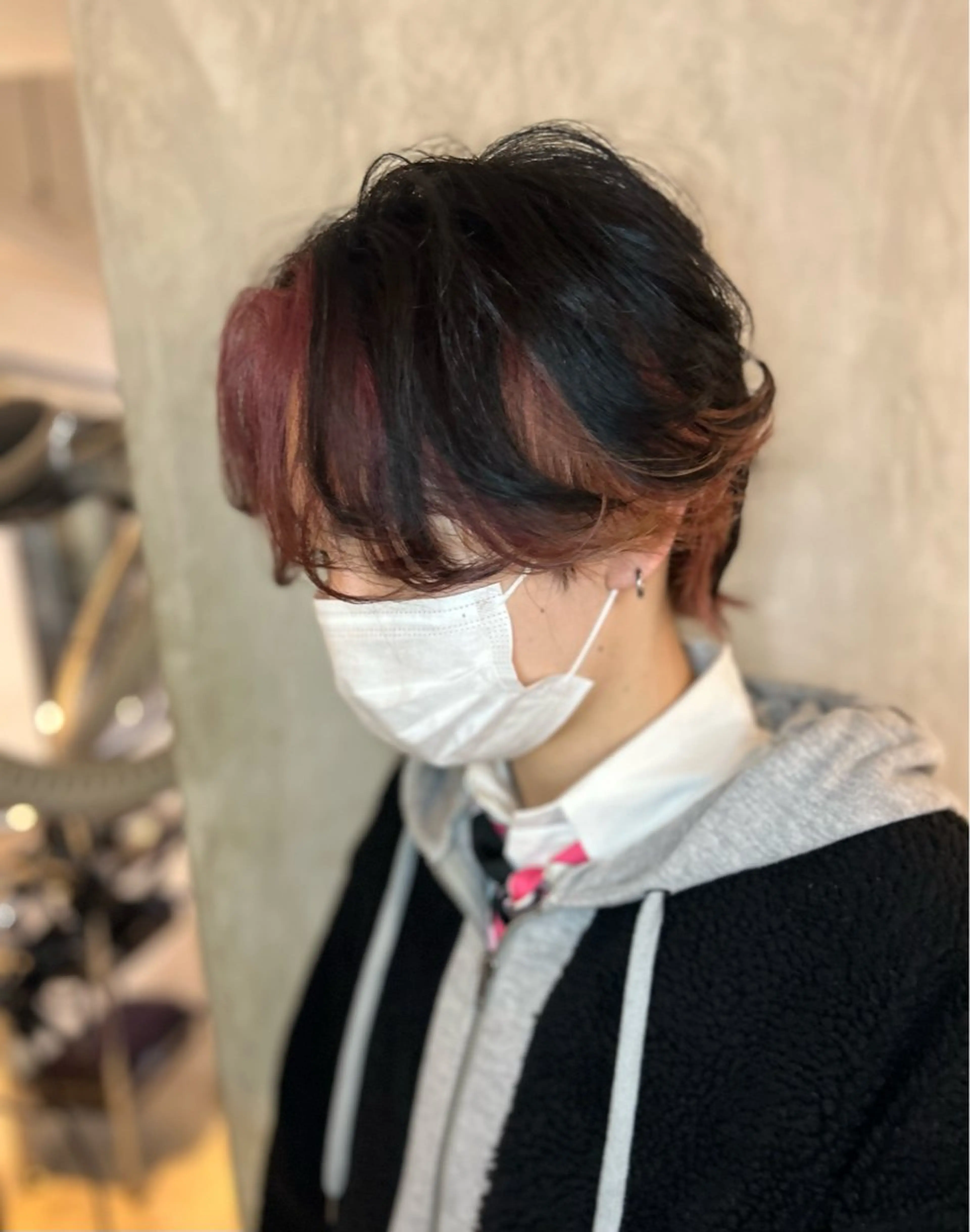 カラー パーマ メンズ 飯田 晟恭のヘアスタイル