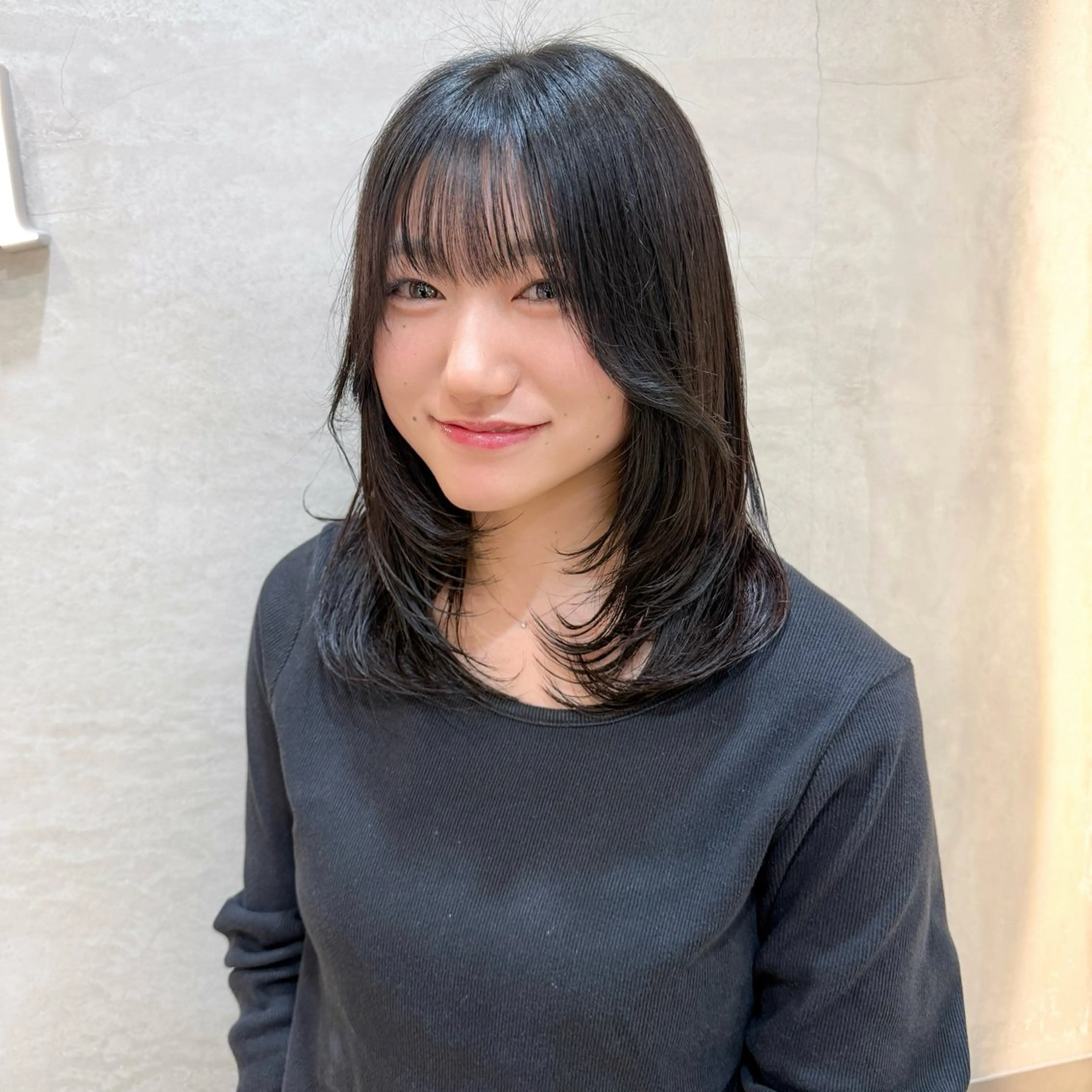 ミディアム カット トリートメント レイヤー/ハッシュ/ ボブ/縮毛/内藤康太のヘアスタイル