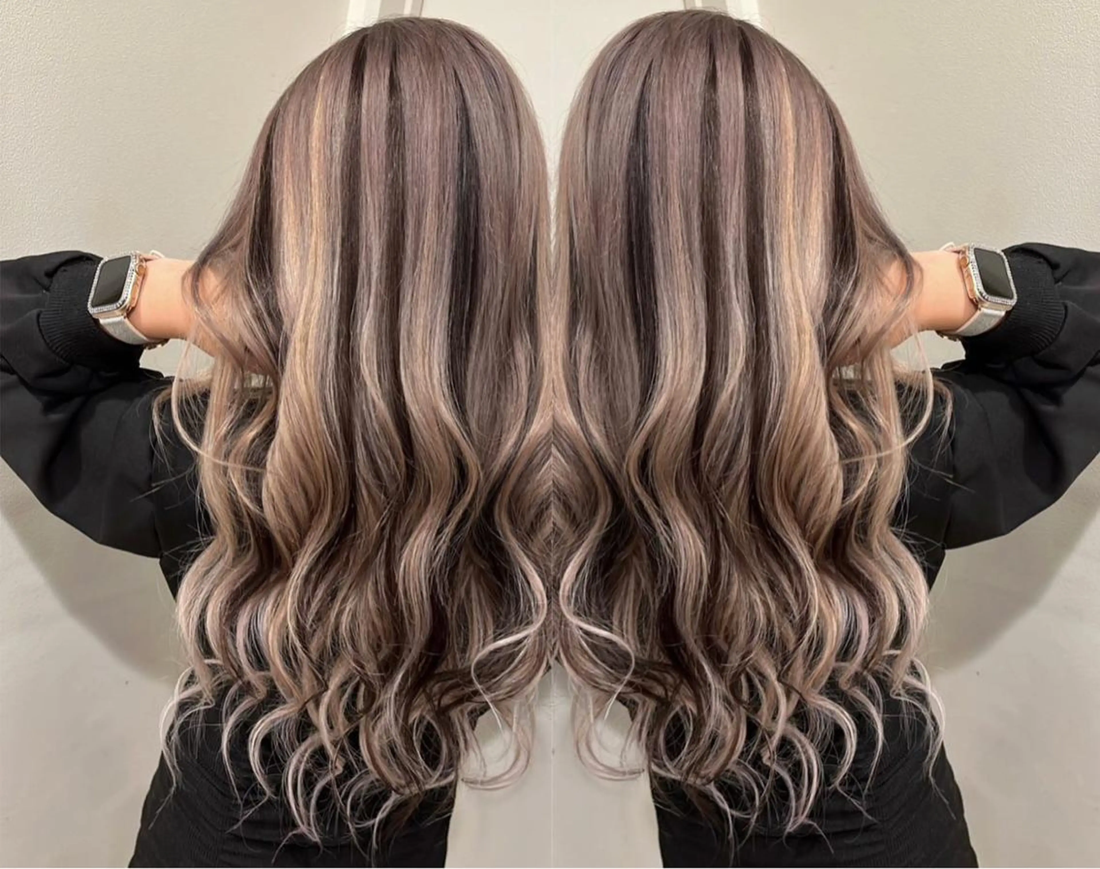 セミロング カラー ヘアアレンジ 🔥ハイトーンカラー ギャルNAOKI🔥のヘアスタイル