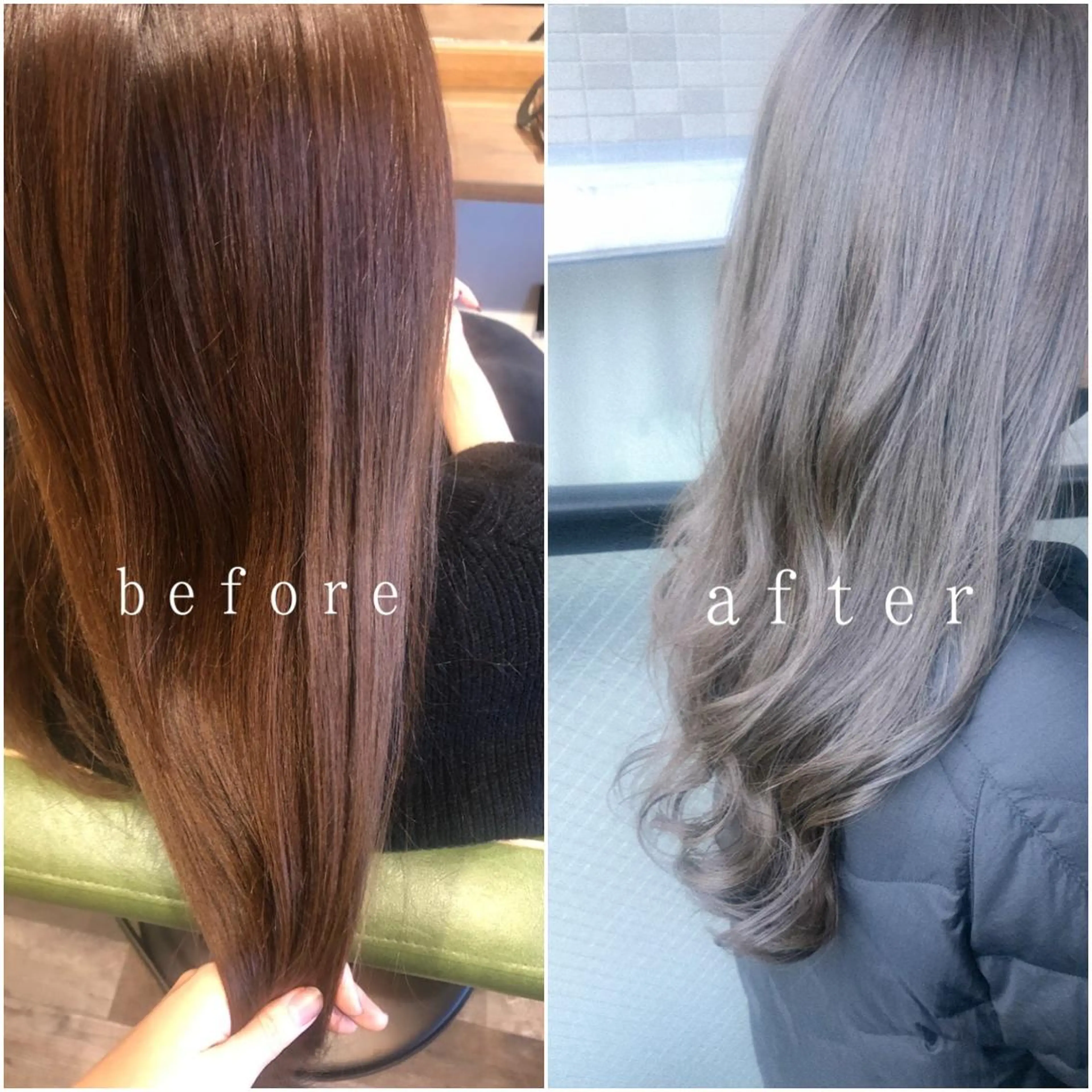 ロング カラー ベージュカラー ブリーチ 透明感カラー ブリーチなしカラー カラーパティシエ facce🌼ikoのヘアスタイル