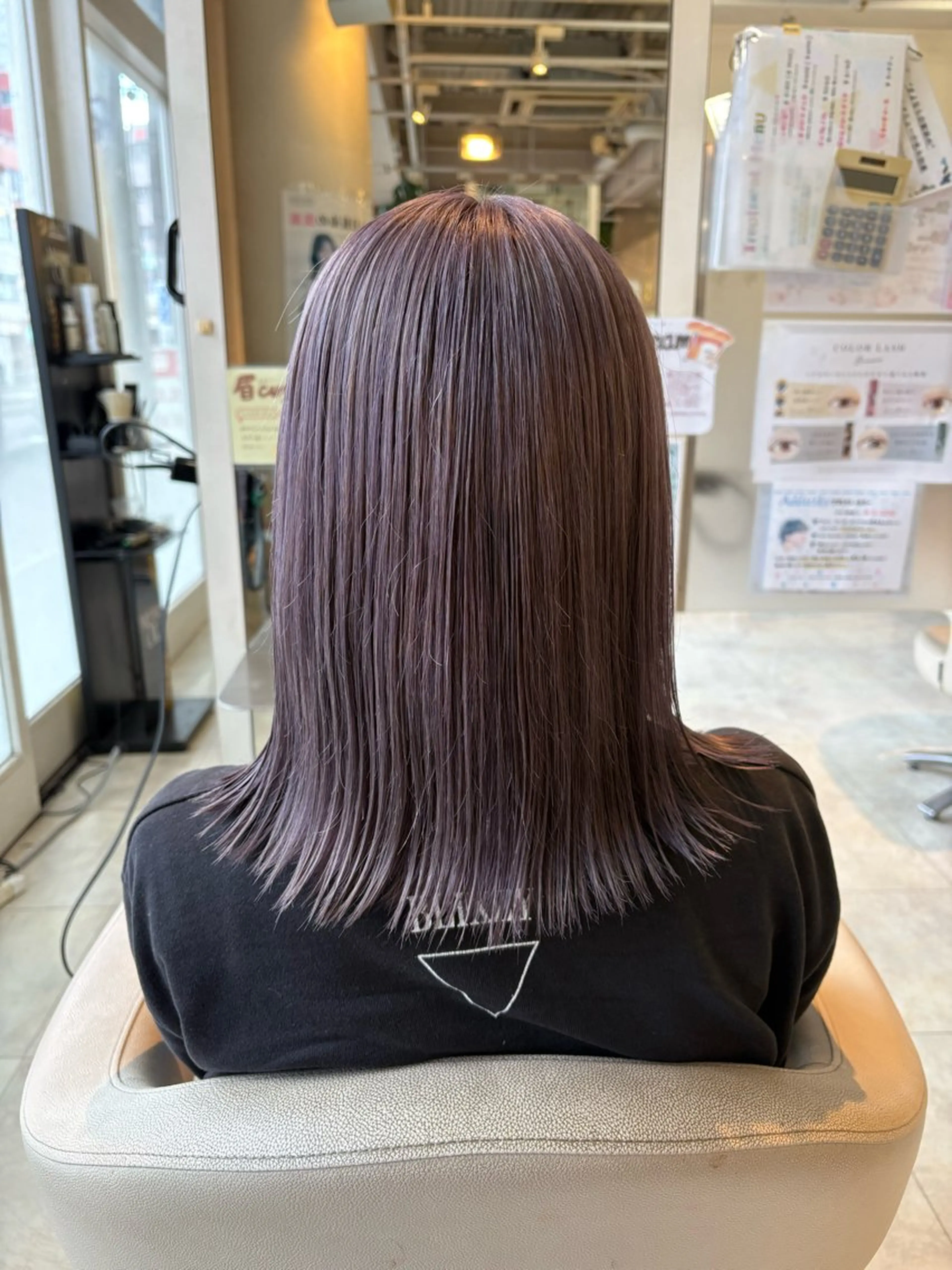 ミディアム パープルカラー ヘアカラー 小森 永のヘアスタイル